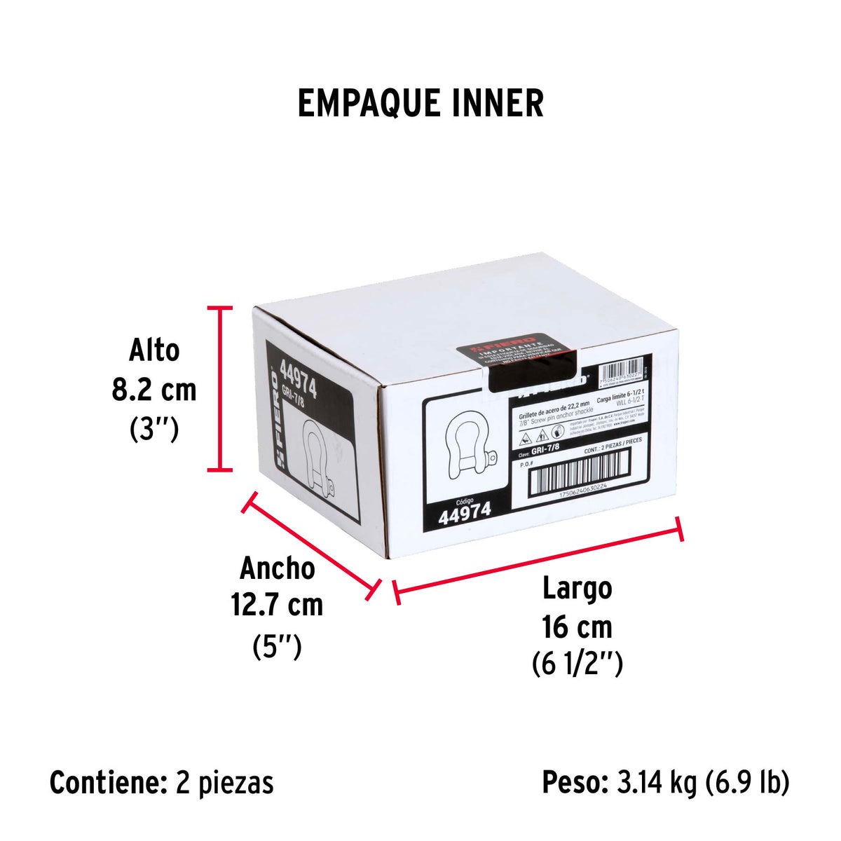 Grillete de 7/8"