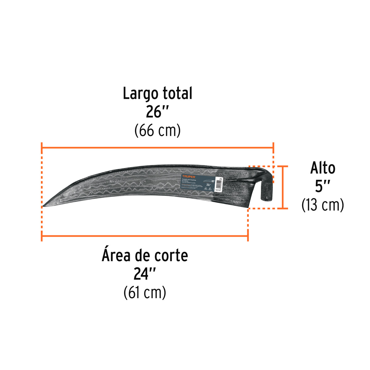 Guadaña tipo española, 26"