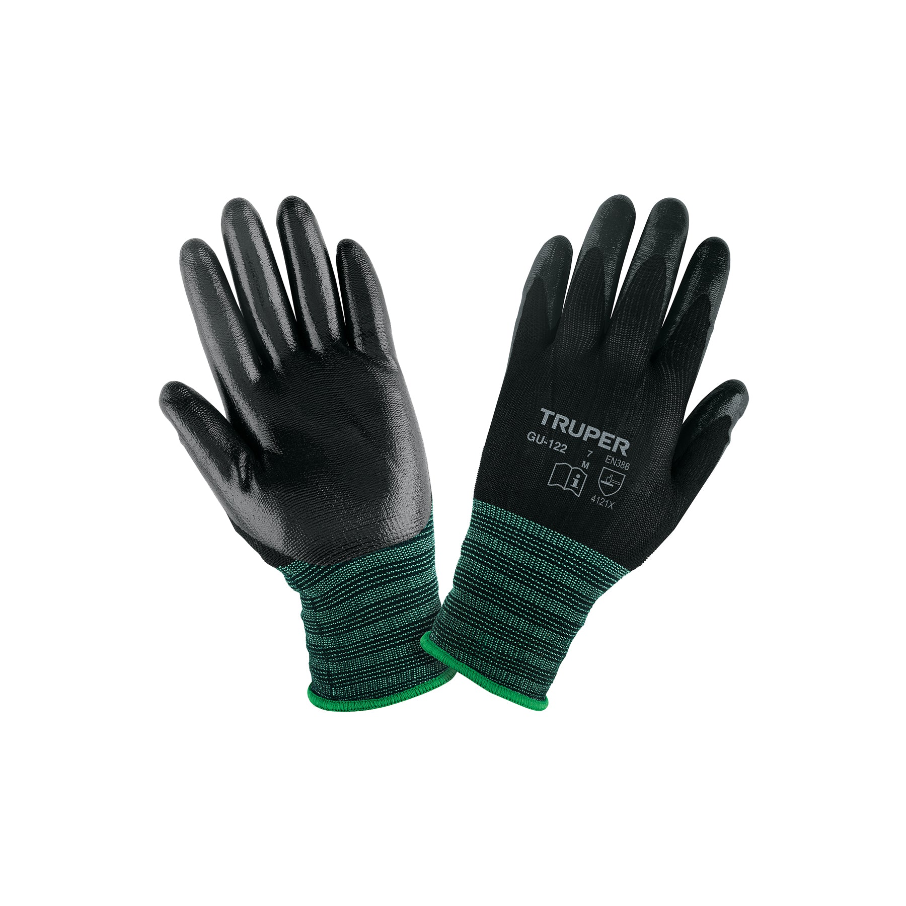 Guantes de nylon recubierto con nitrilo, medianos