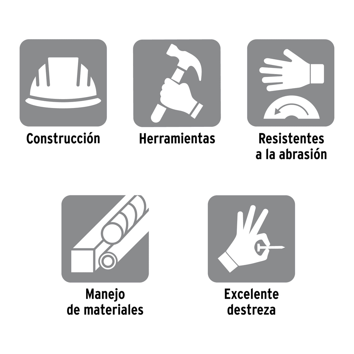 Guantes carnaza, usos generales, chicos