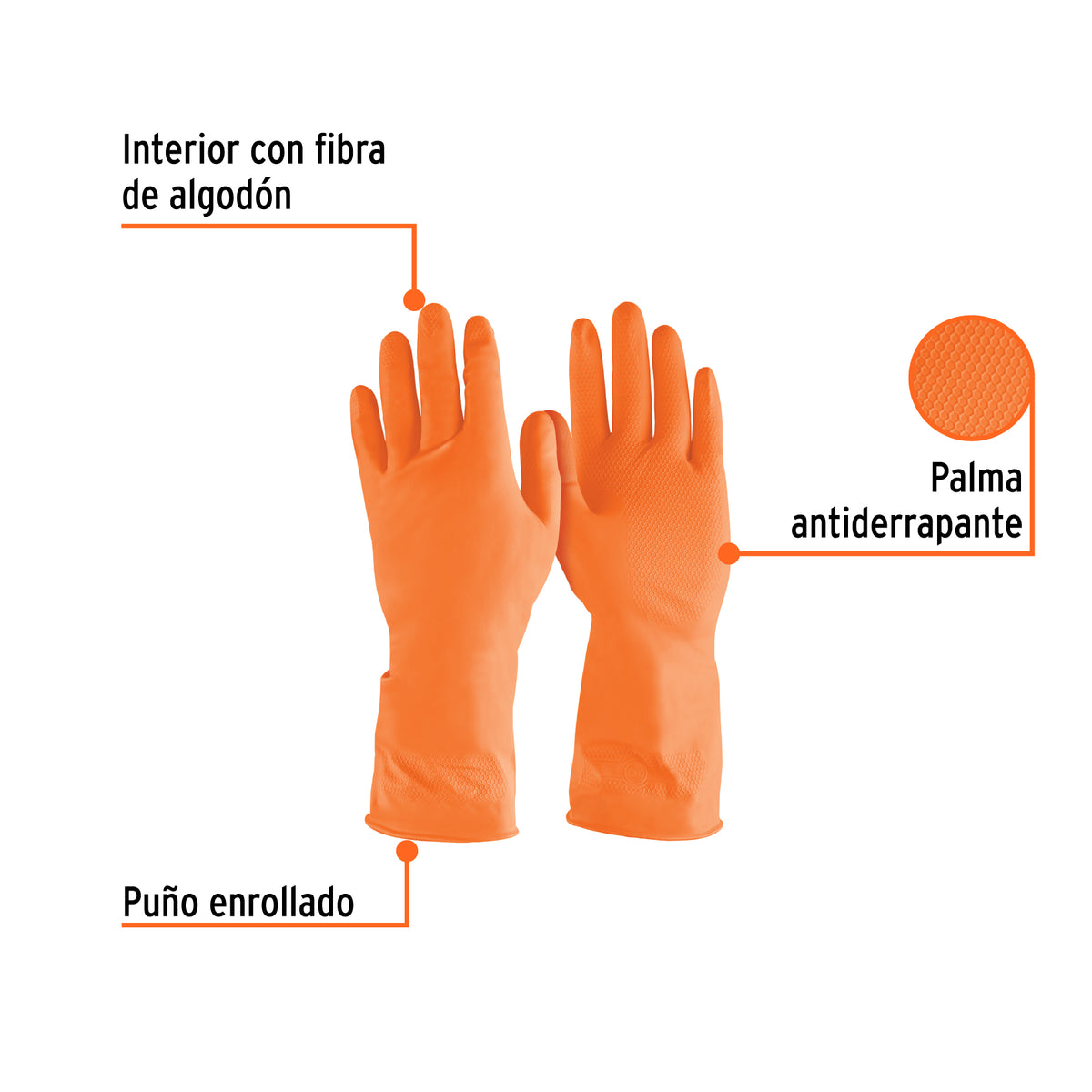 Guantes de látex para limpieza, chicos