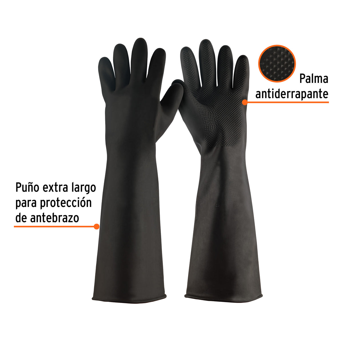 Guantes de látex industriales, grandes