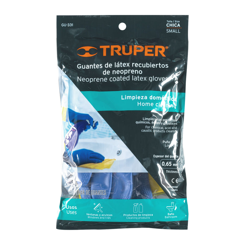 Guantes de látex reforzados para limpieza, chicos