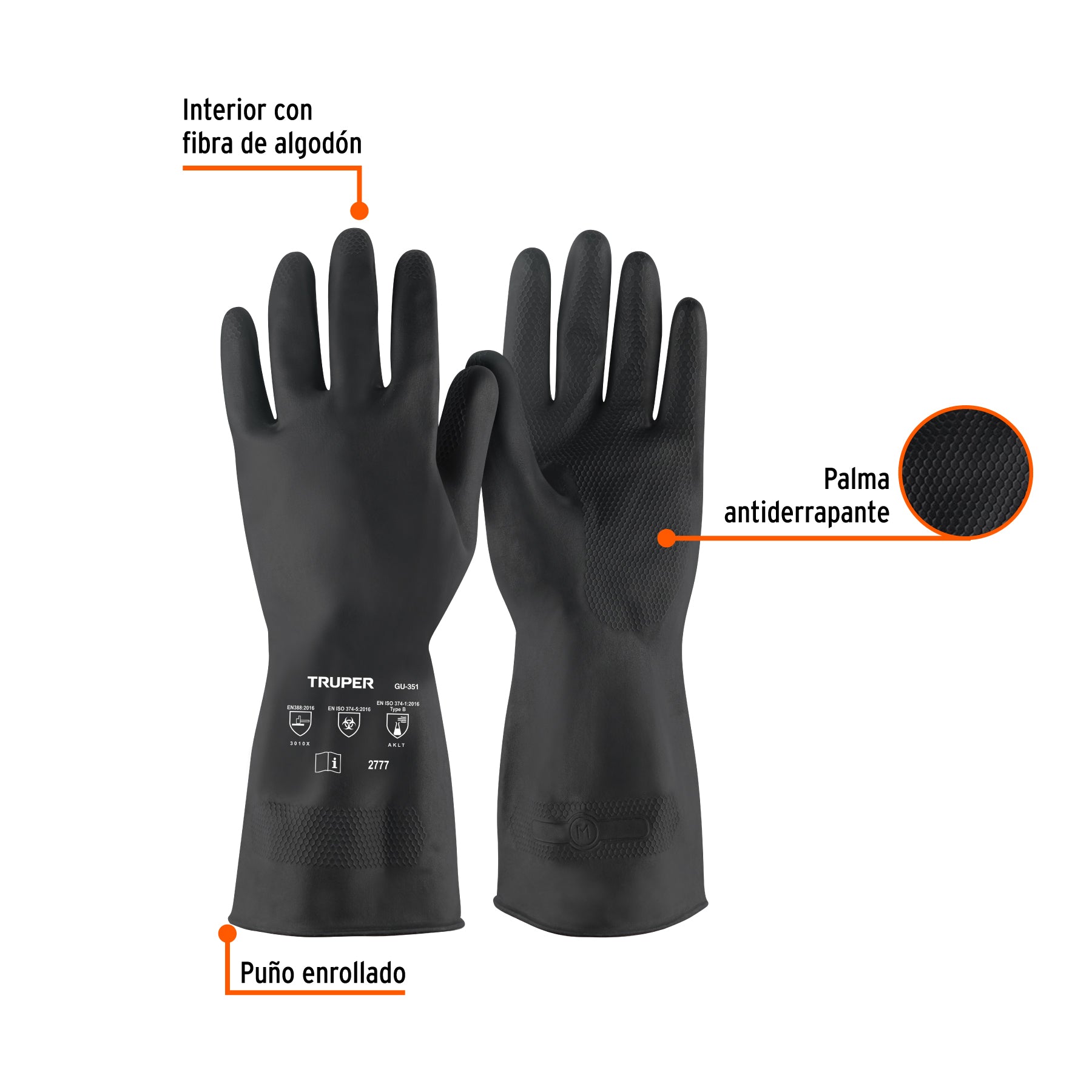 Guantes de látex para pintor, CH, Truper