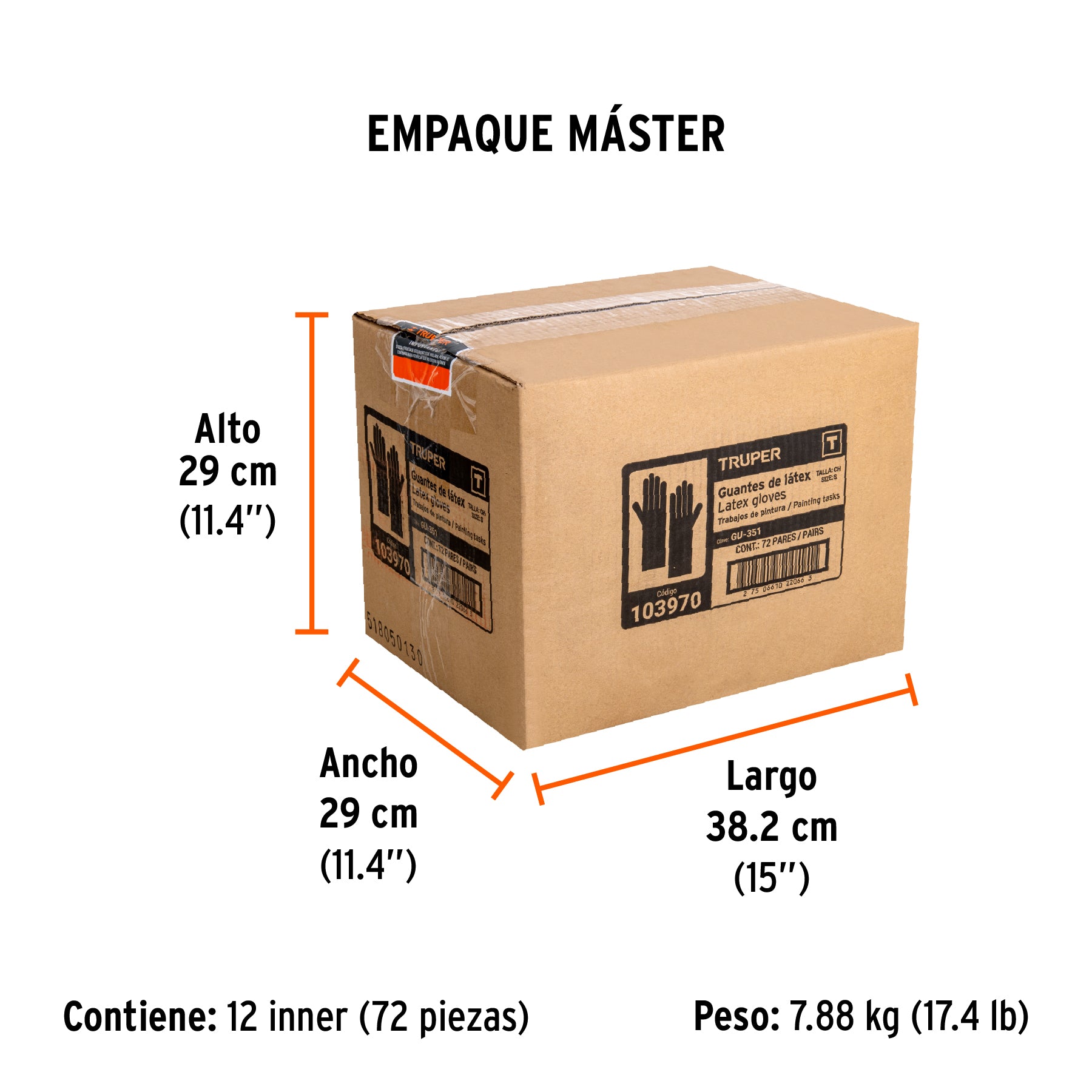 Guantes de látex para pintor, CH, Truper