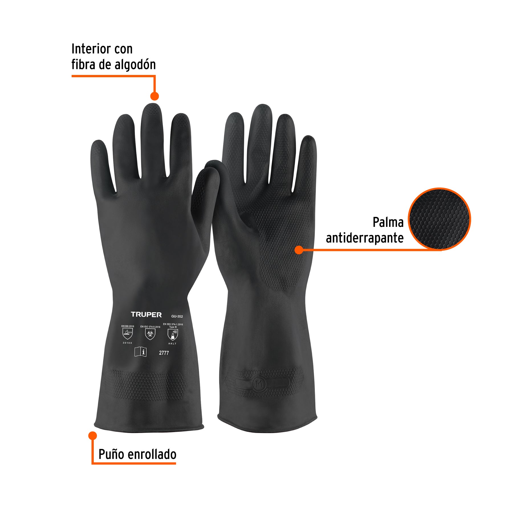 Guantes de látex para pintor, medianos