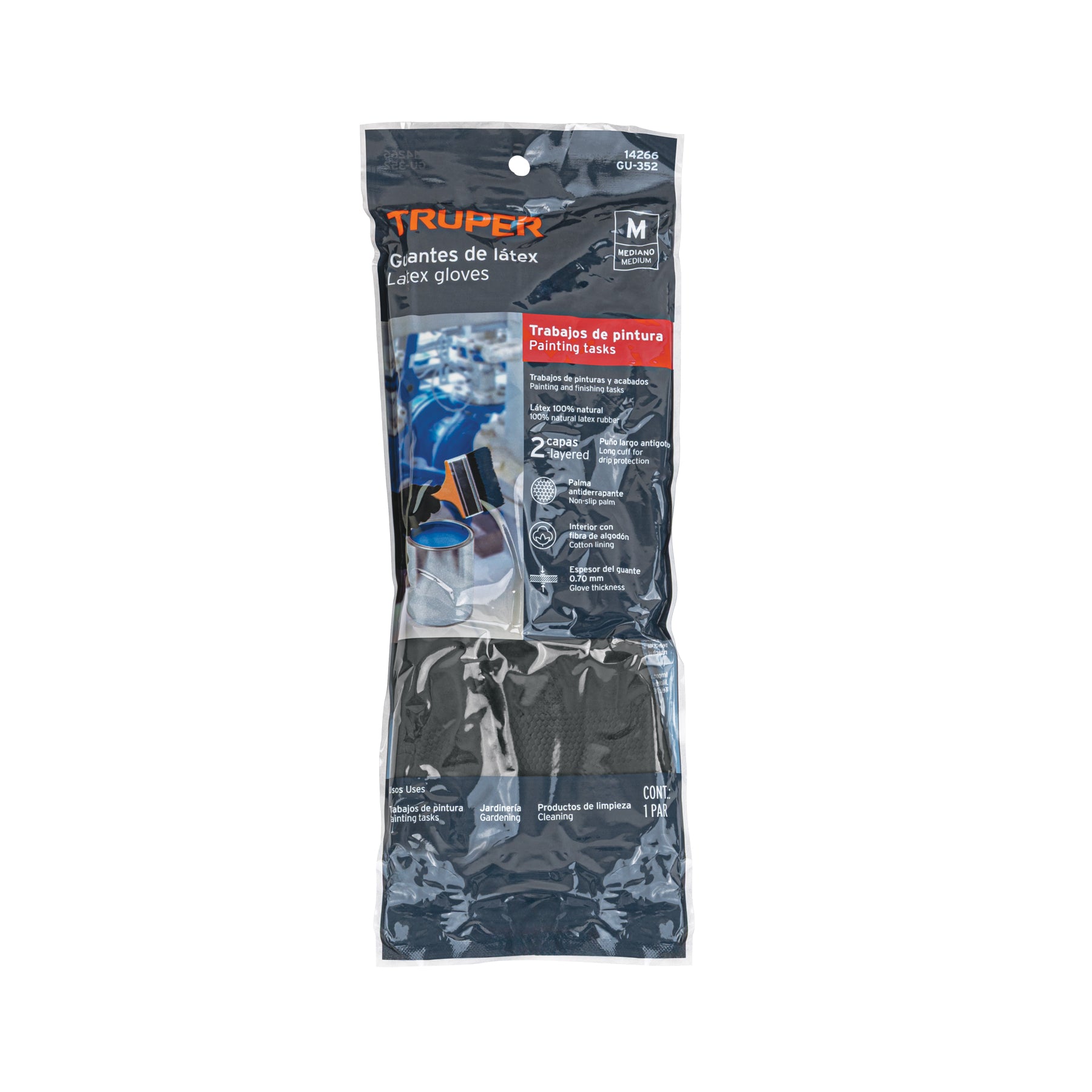 Guantes de látex para pintor, medianos