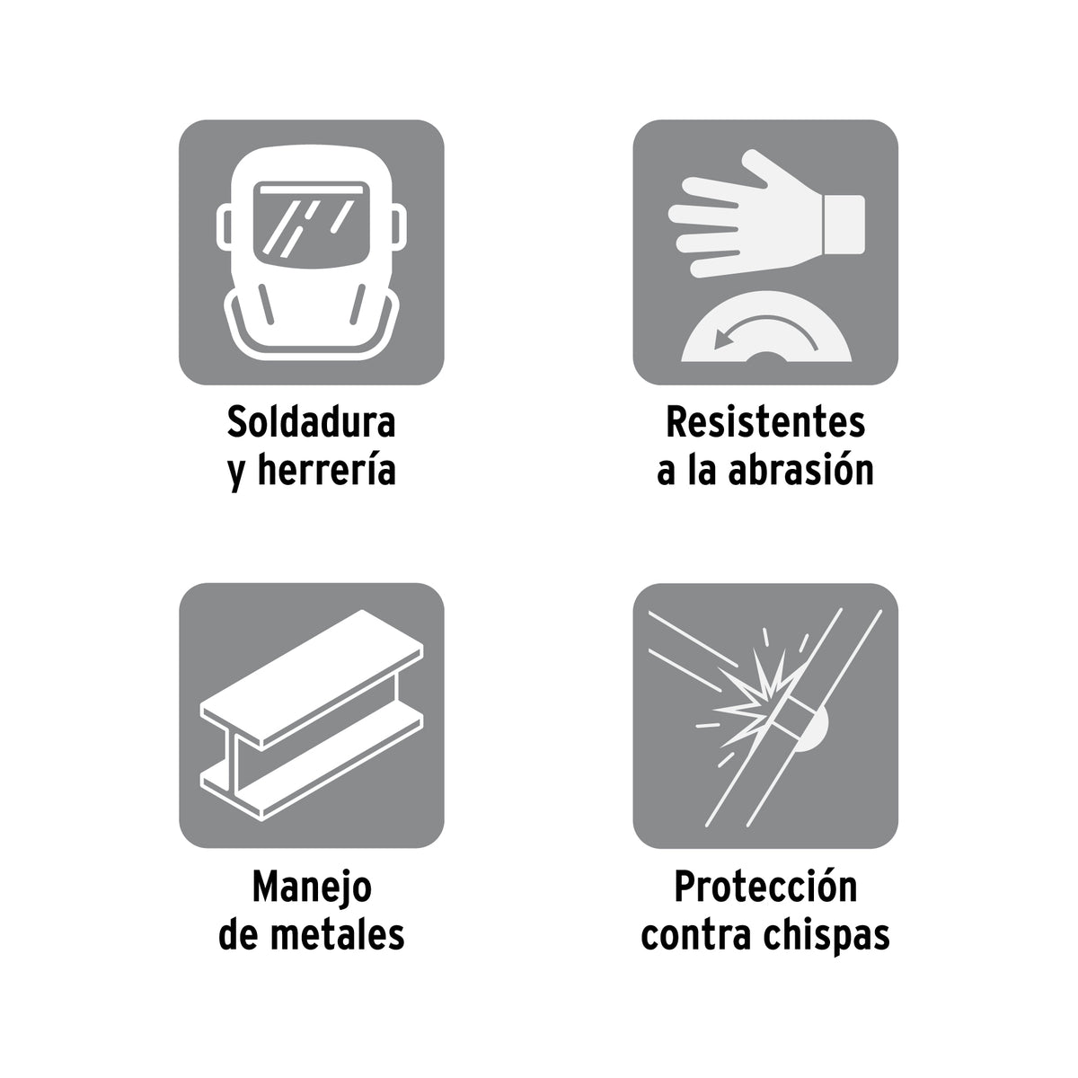 Guantes de carnaza, corto