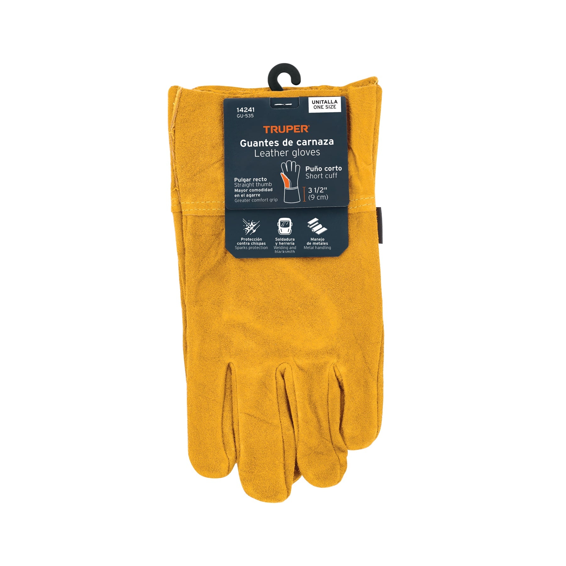 Guantes de carnaza, corto