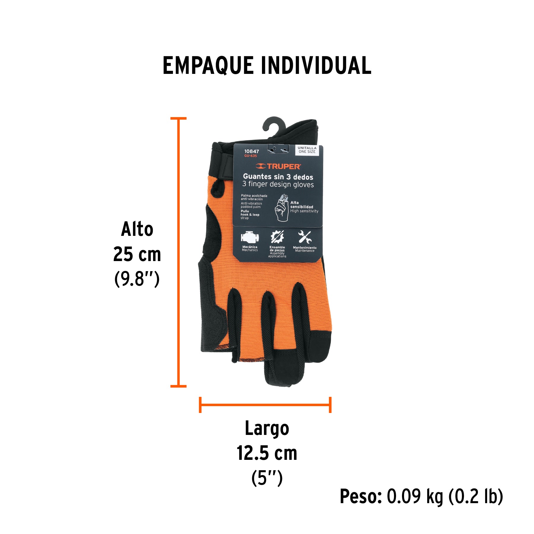 Guantes para mecánico, alta sensibilidad