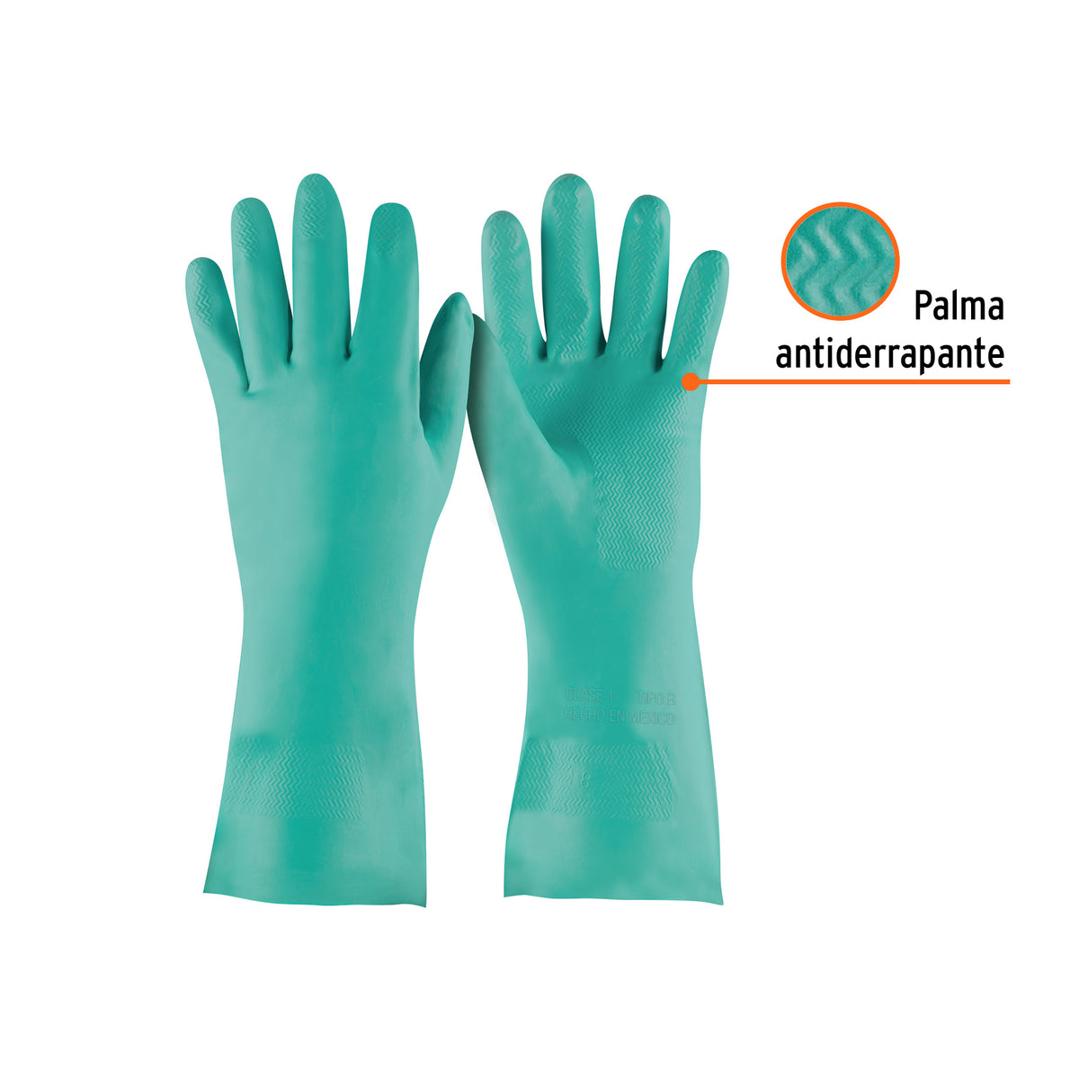 Guantes de nitrilo verde, multiusos, medianos