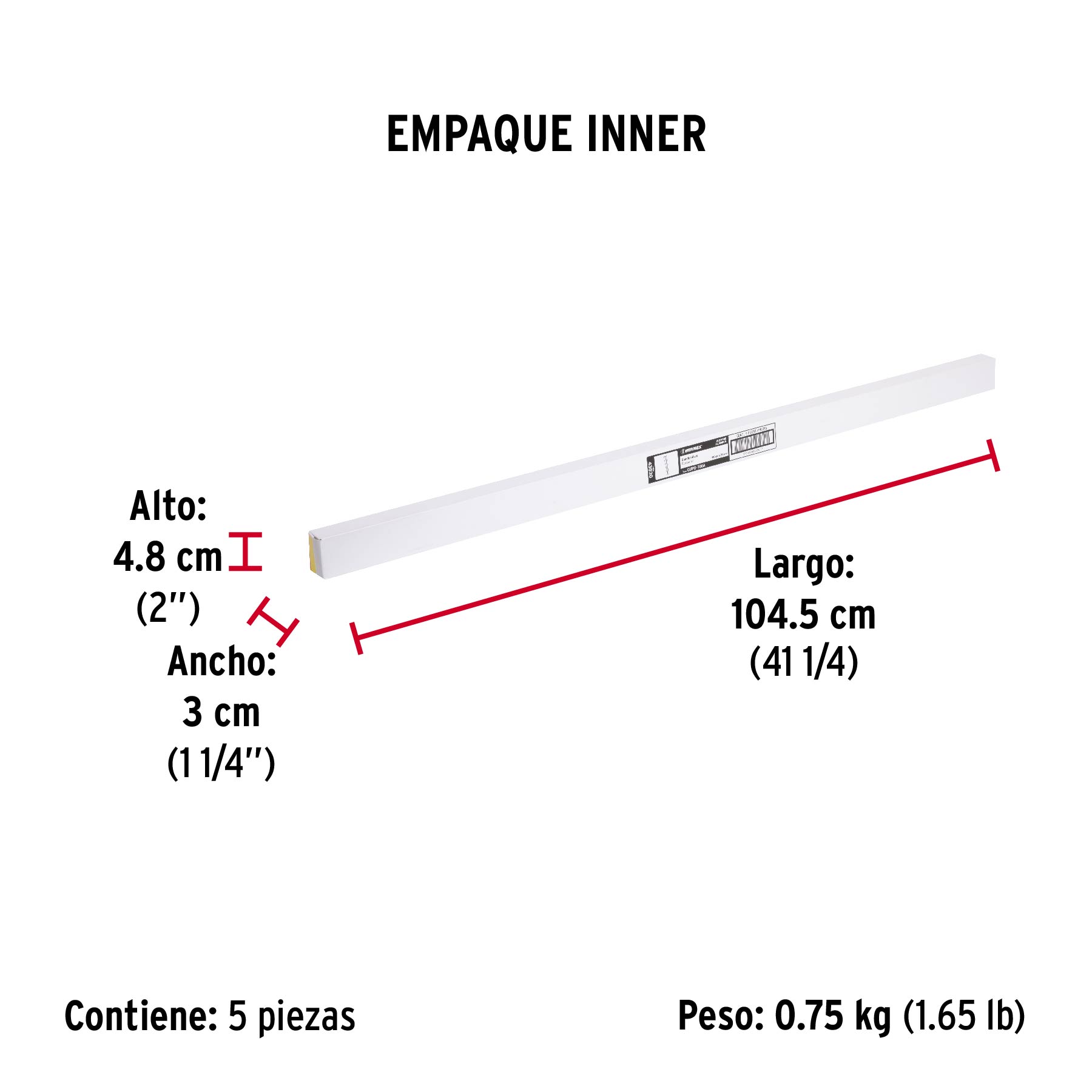 Guardapolvo, 100 cm, aluminio