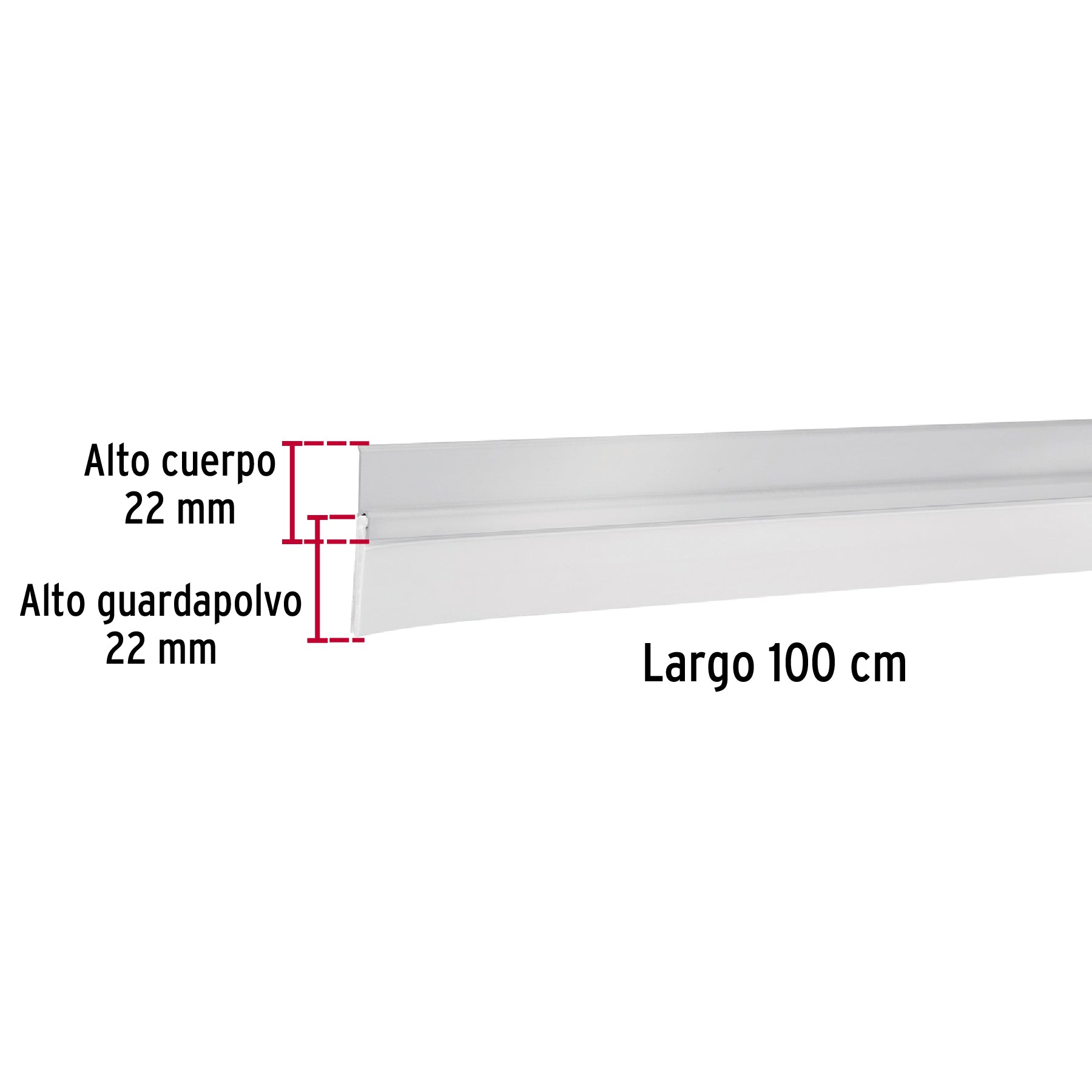 Guardapolvo, 100 cm, aluminio