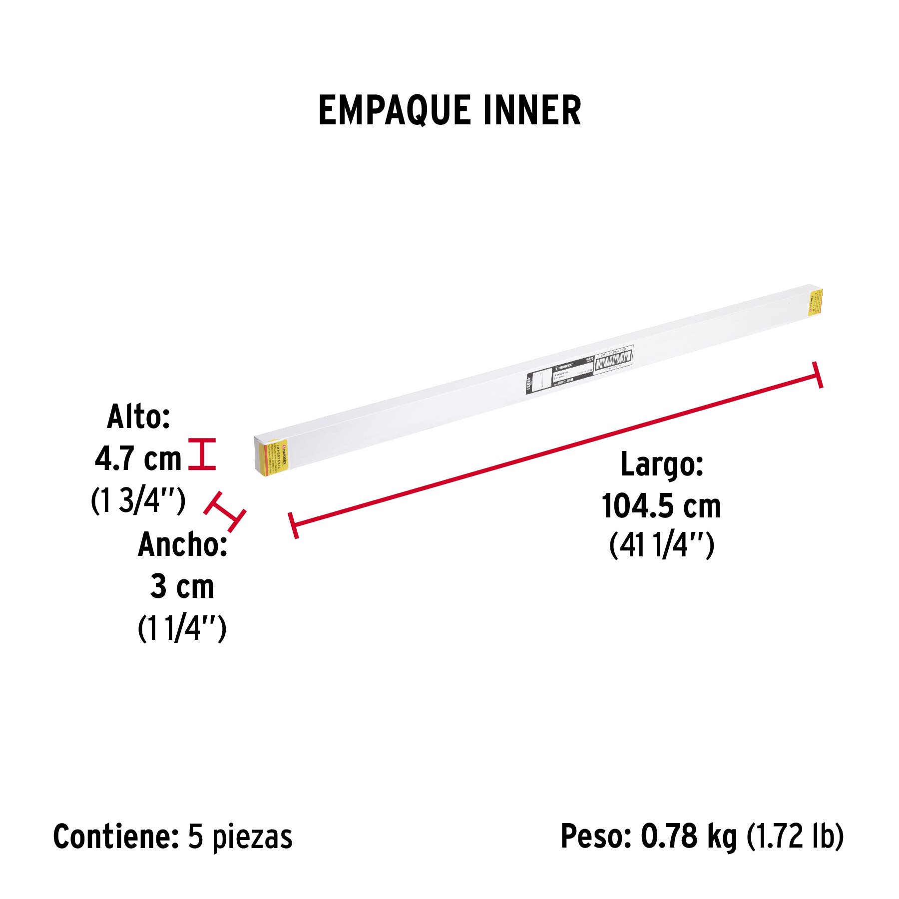 Guardapolvo, 100 cm, blanco