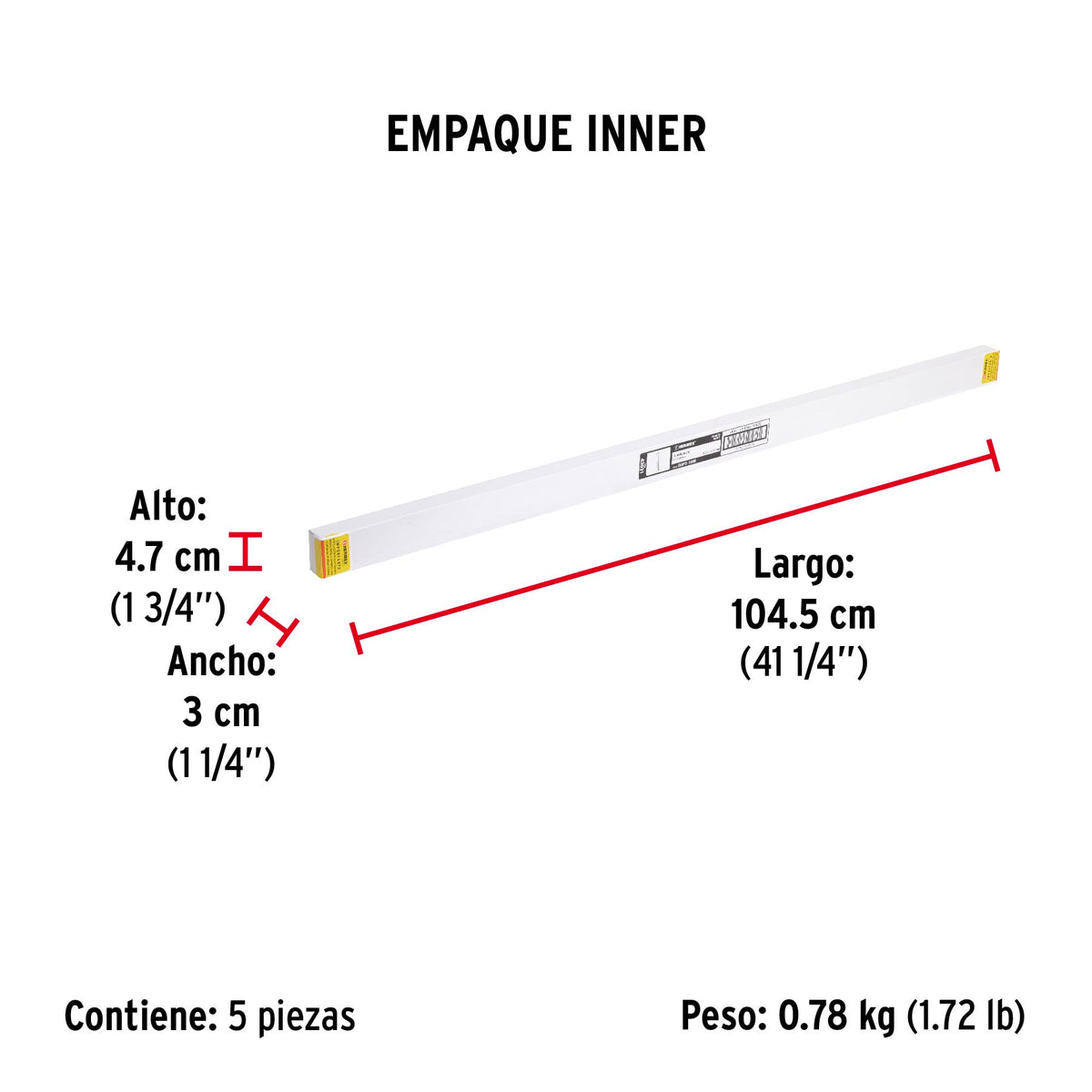 Guardapolvo, 100 cm, blanco