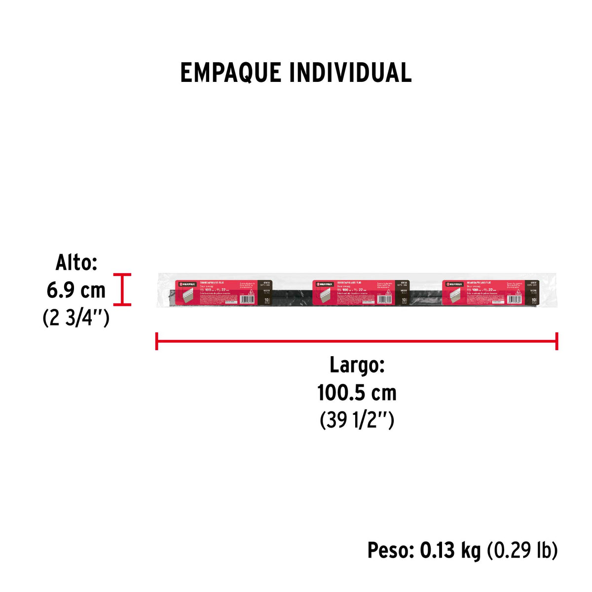 Guardapolvo, 100 cm, negro