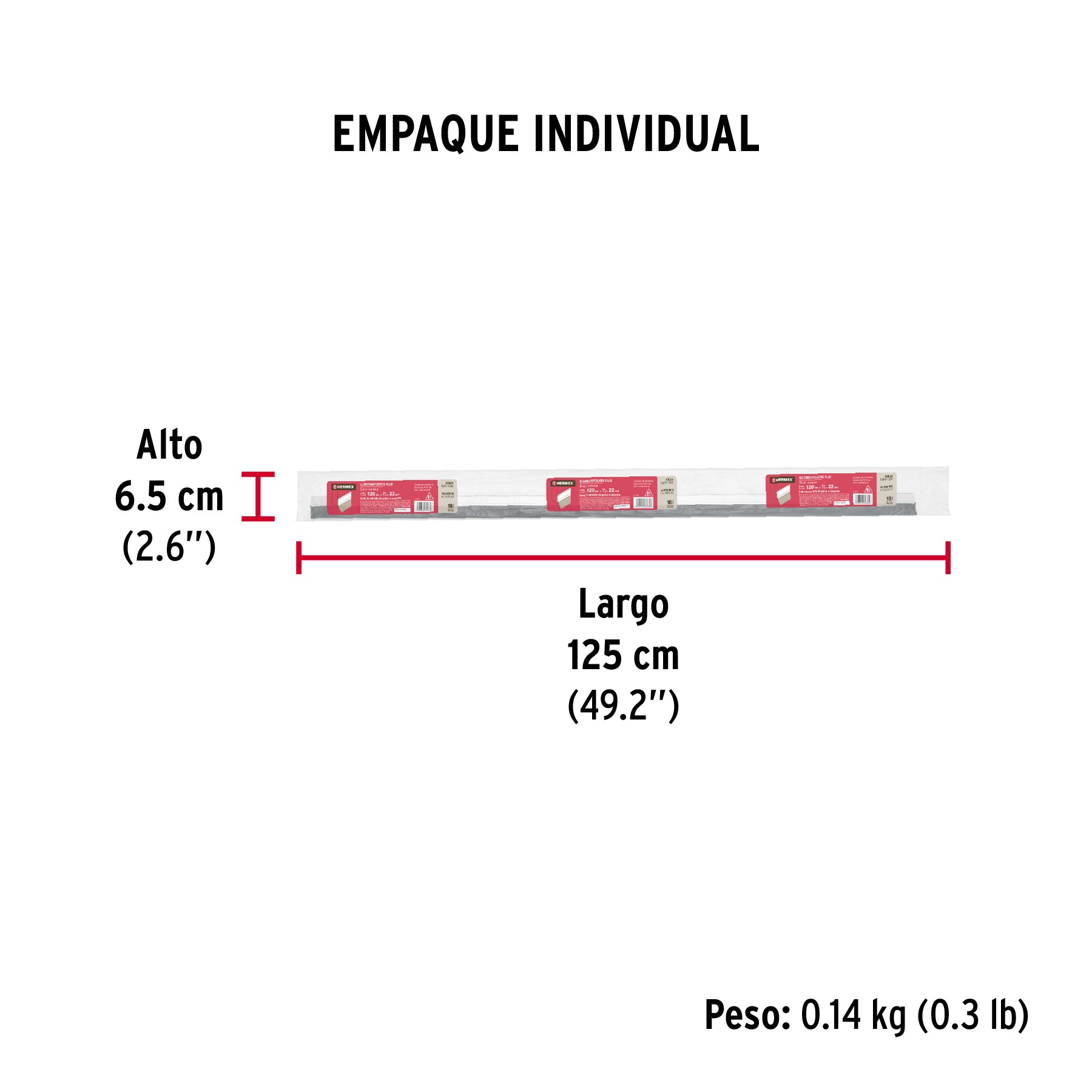 Guardapolvo, 120 cm, aluminio