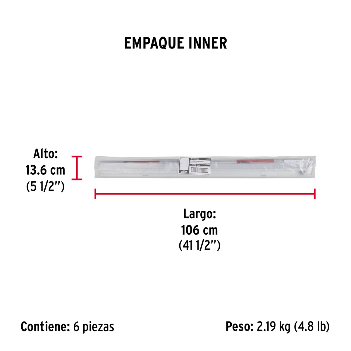 Guardapolvo automático 90 cm aluminio