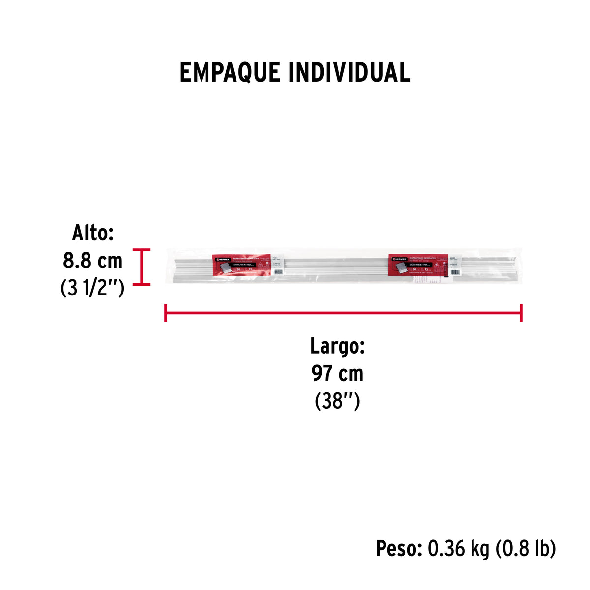 Guardapolvo automático 90 cm aluminio