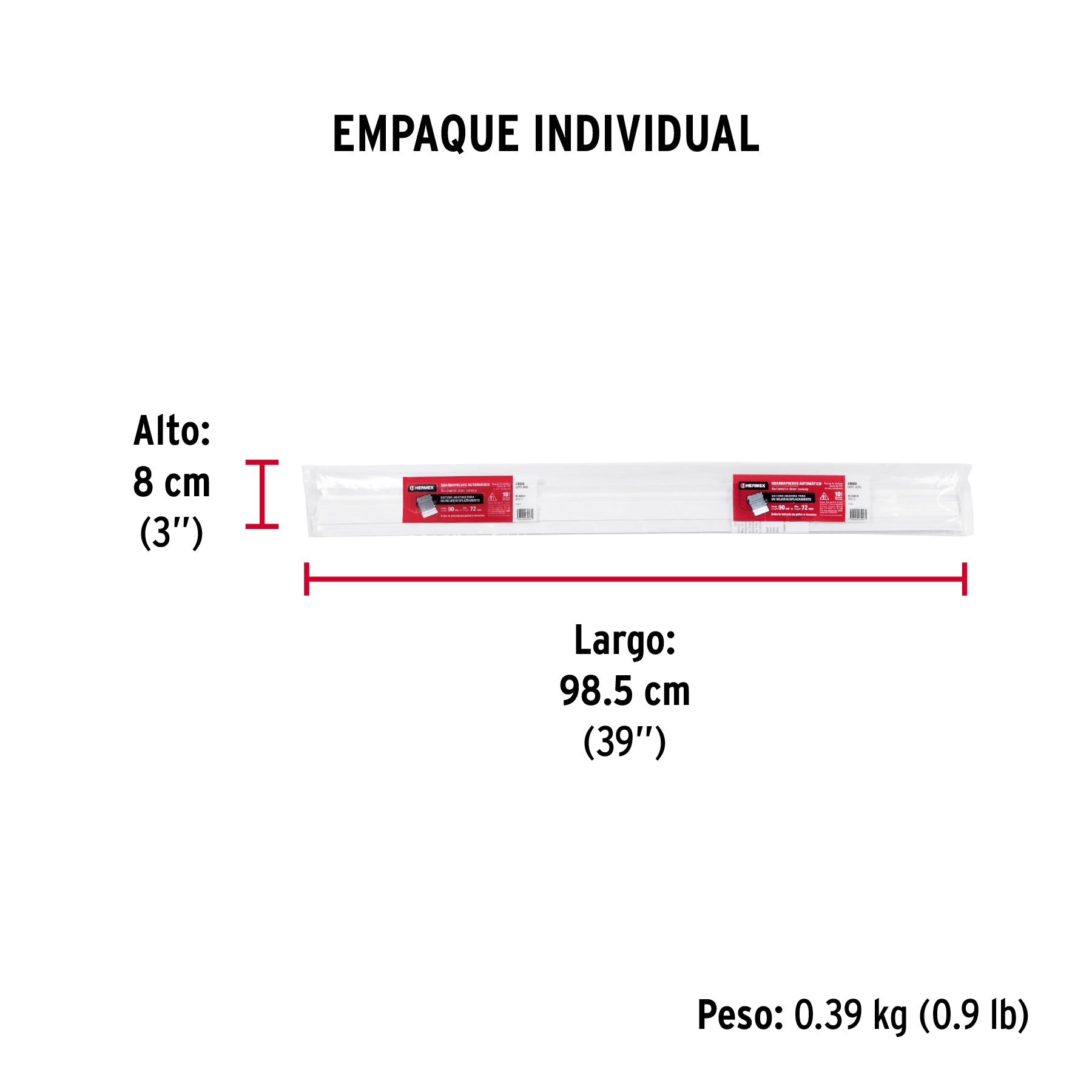 Guardapolvo automático 90 cm blanco