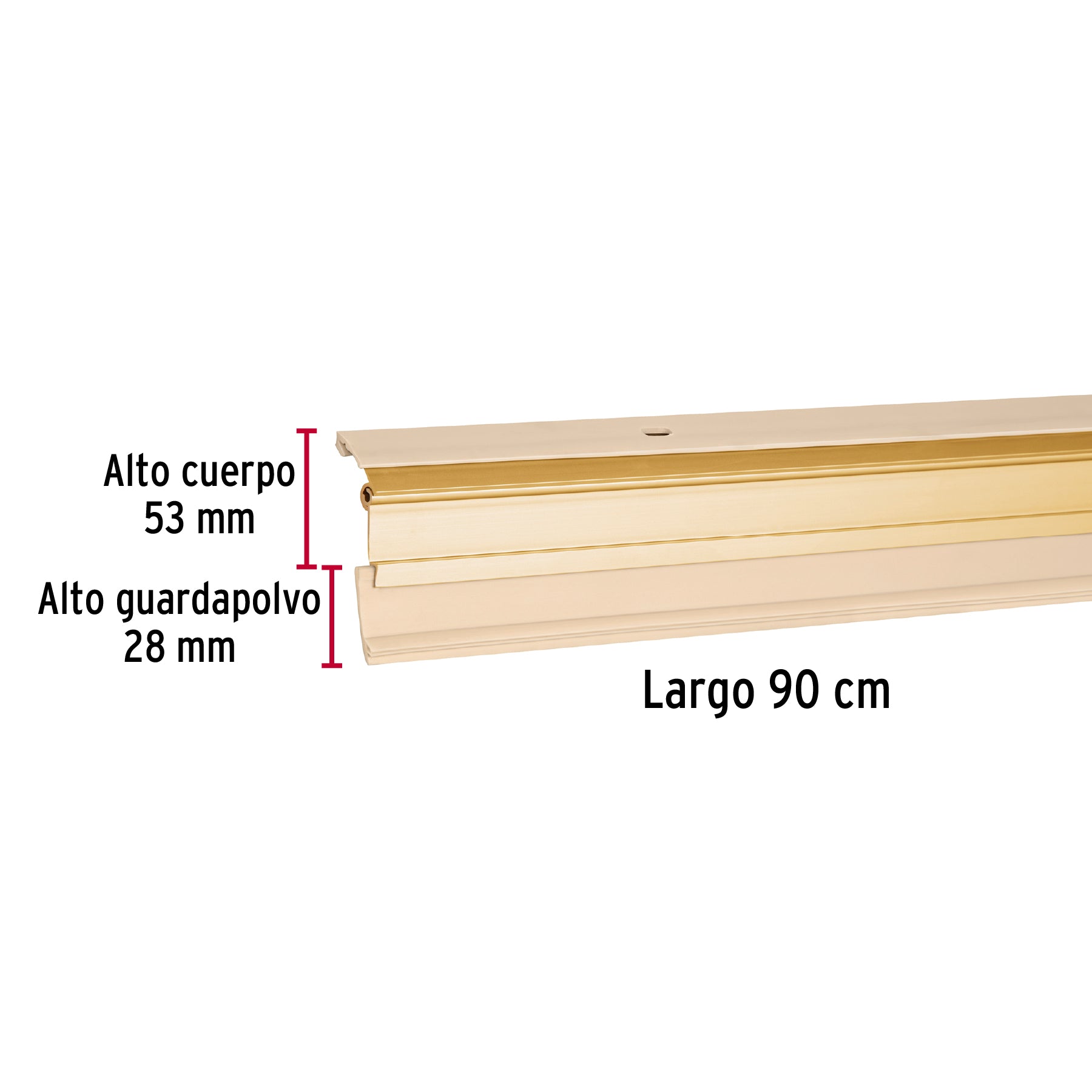 Guardapolvo automático 90 cm dorado