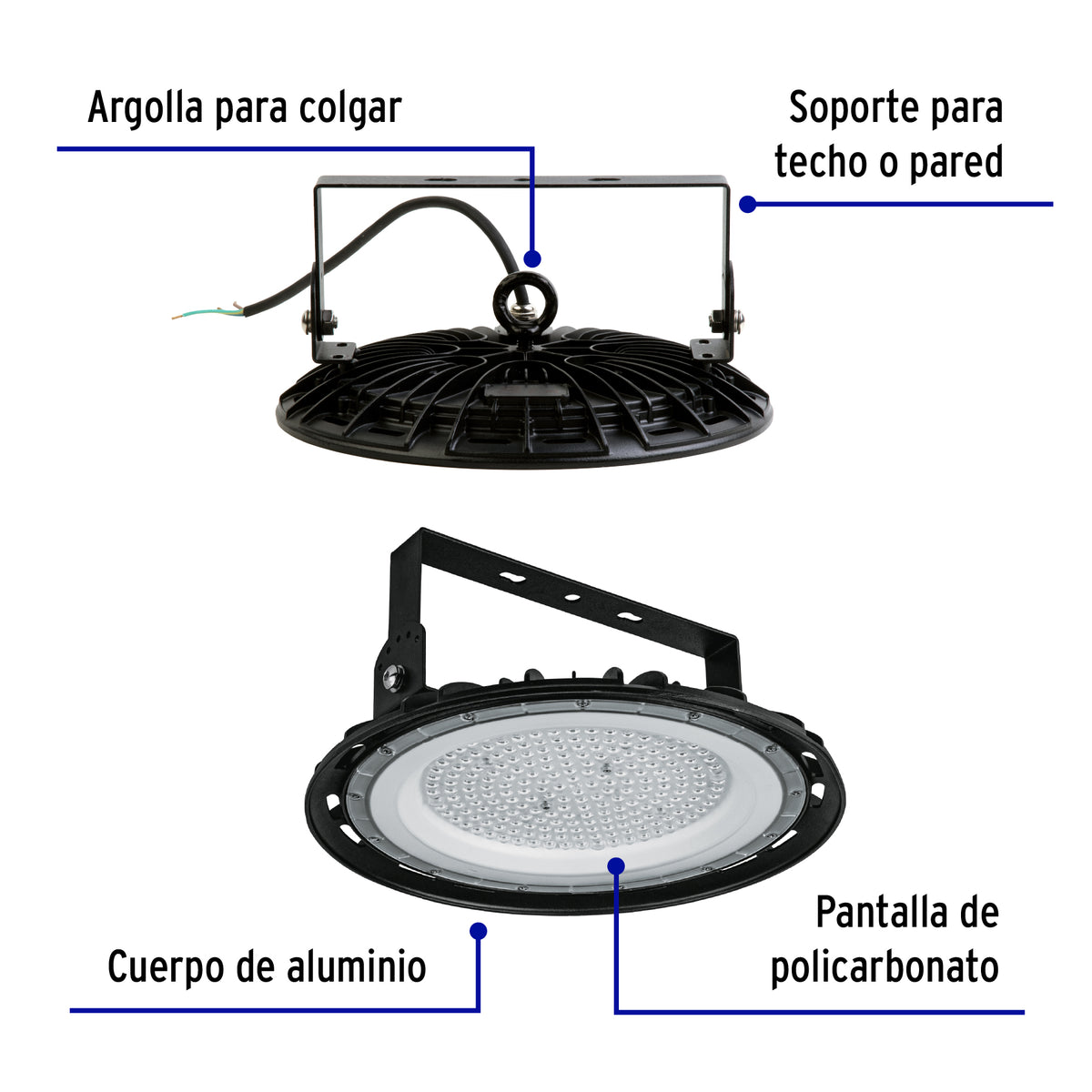 Luminario de LED 150 W High Bay, Volteck