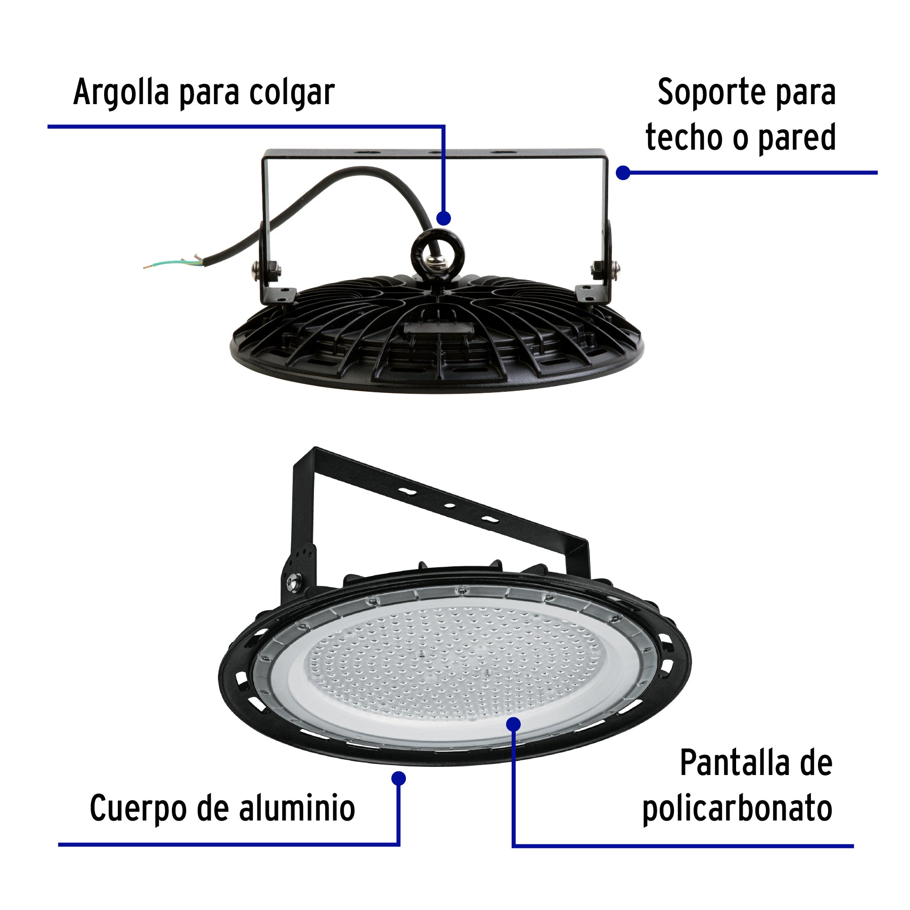 Luminario de LED 200 W High Bay, Volteck