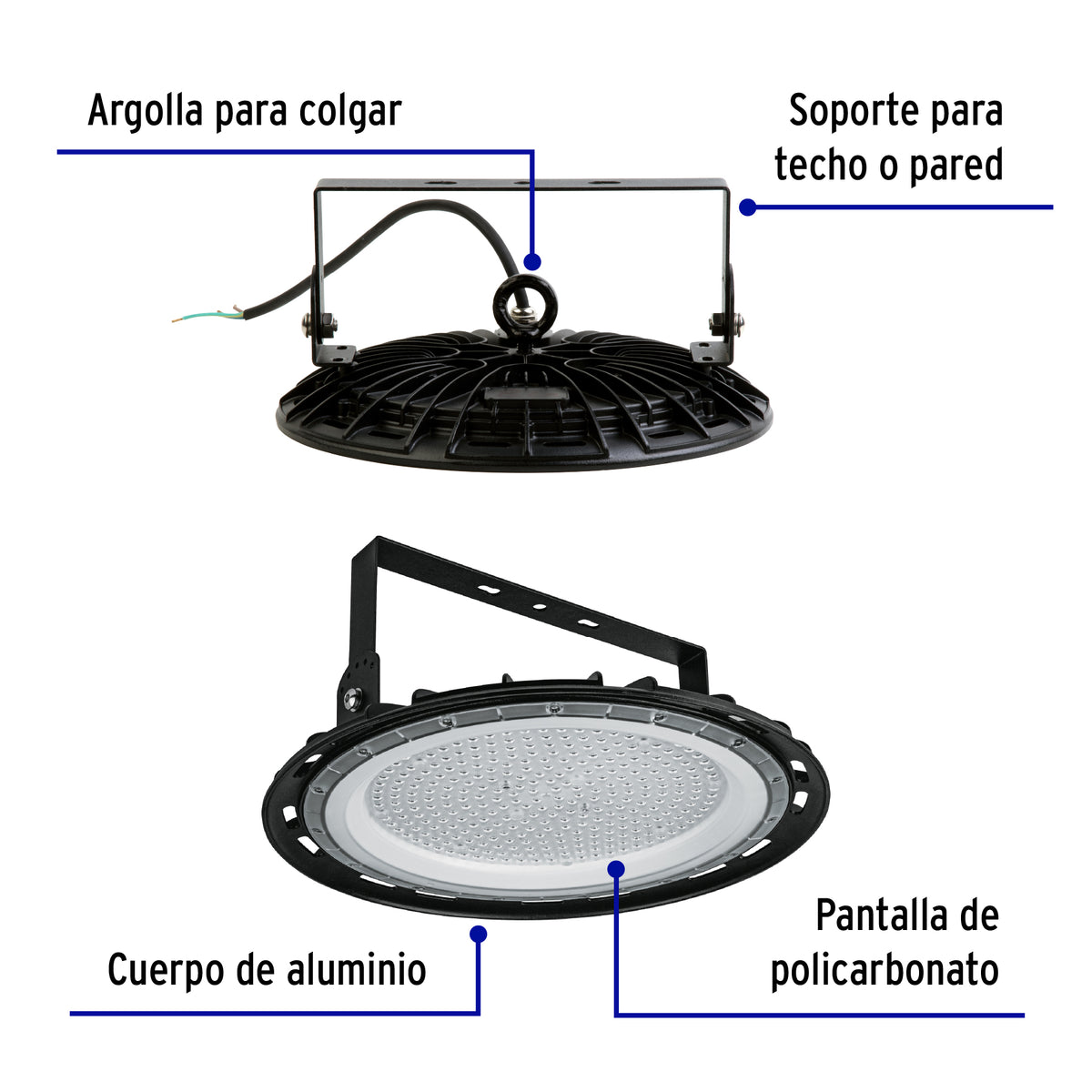 Luminario de LED 200 W High Bay, Volteck