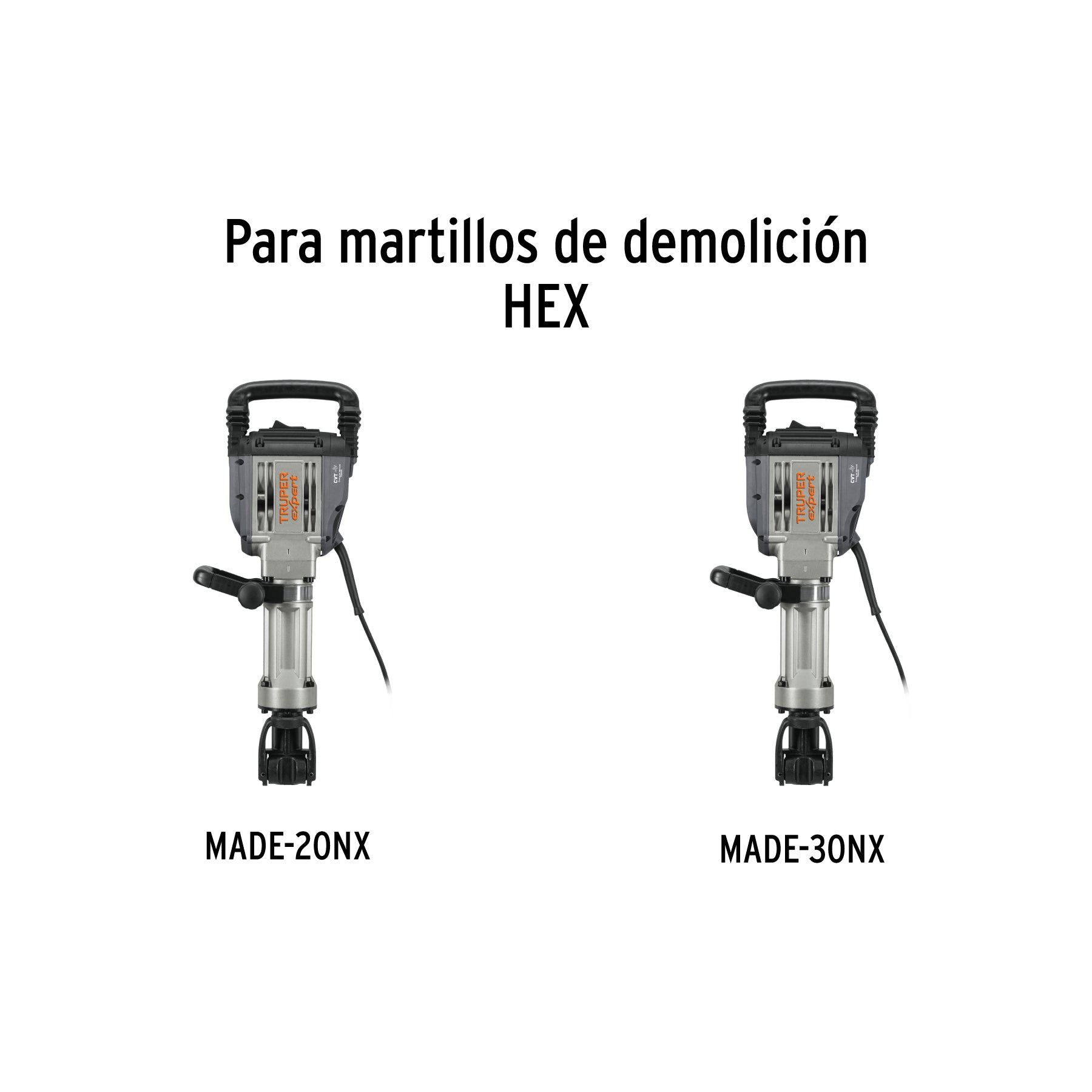 Cincel plano zanco hexagonal de 1 1/8', de 20' X 1.5'