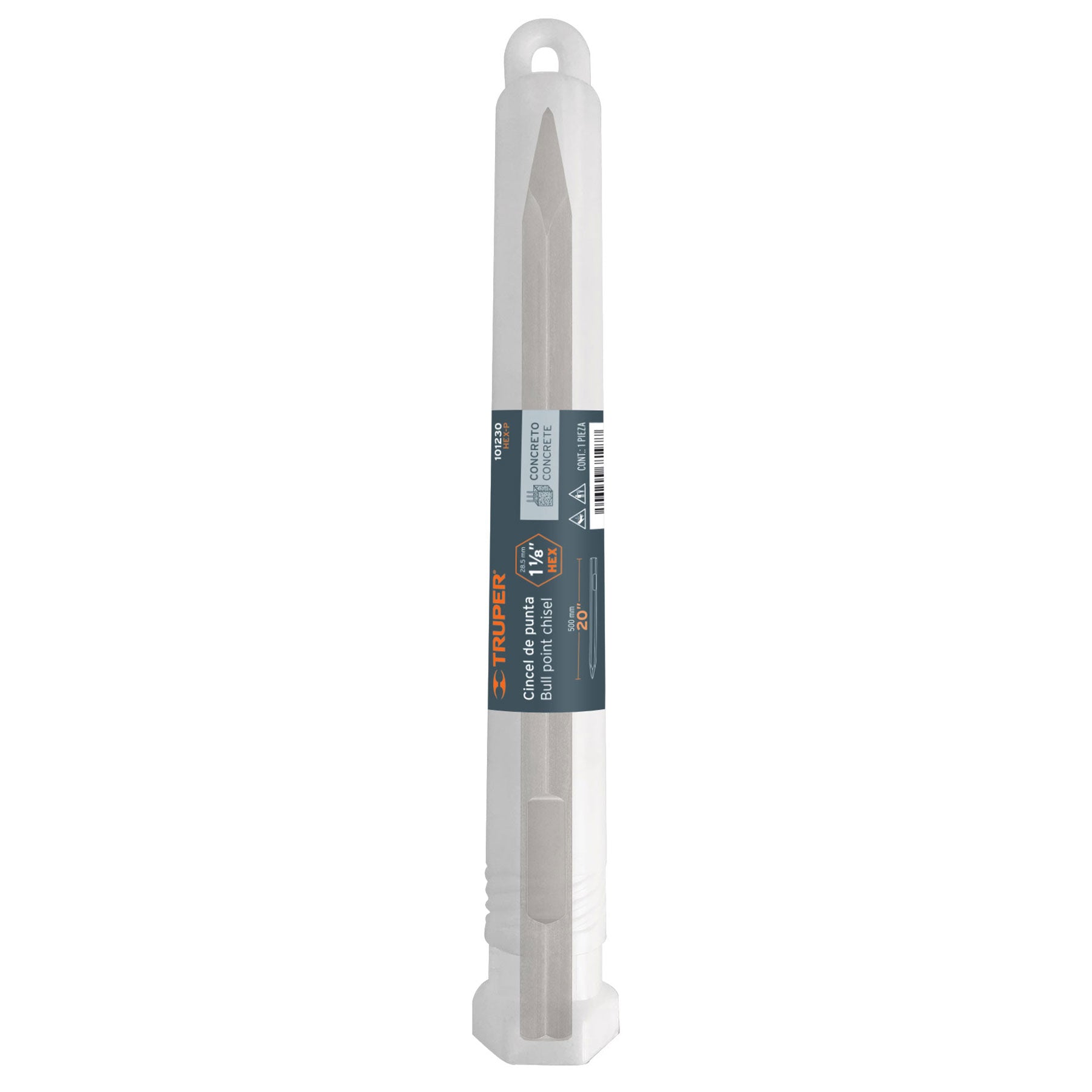 Cincel punta zanco hexagonal 1 1/8', 20'