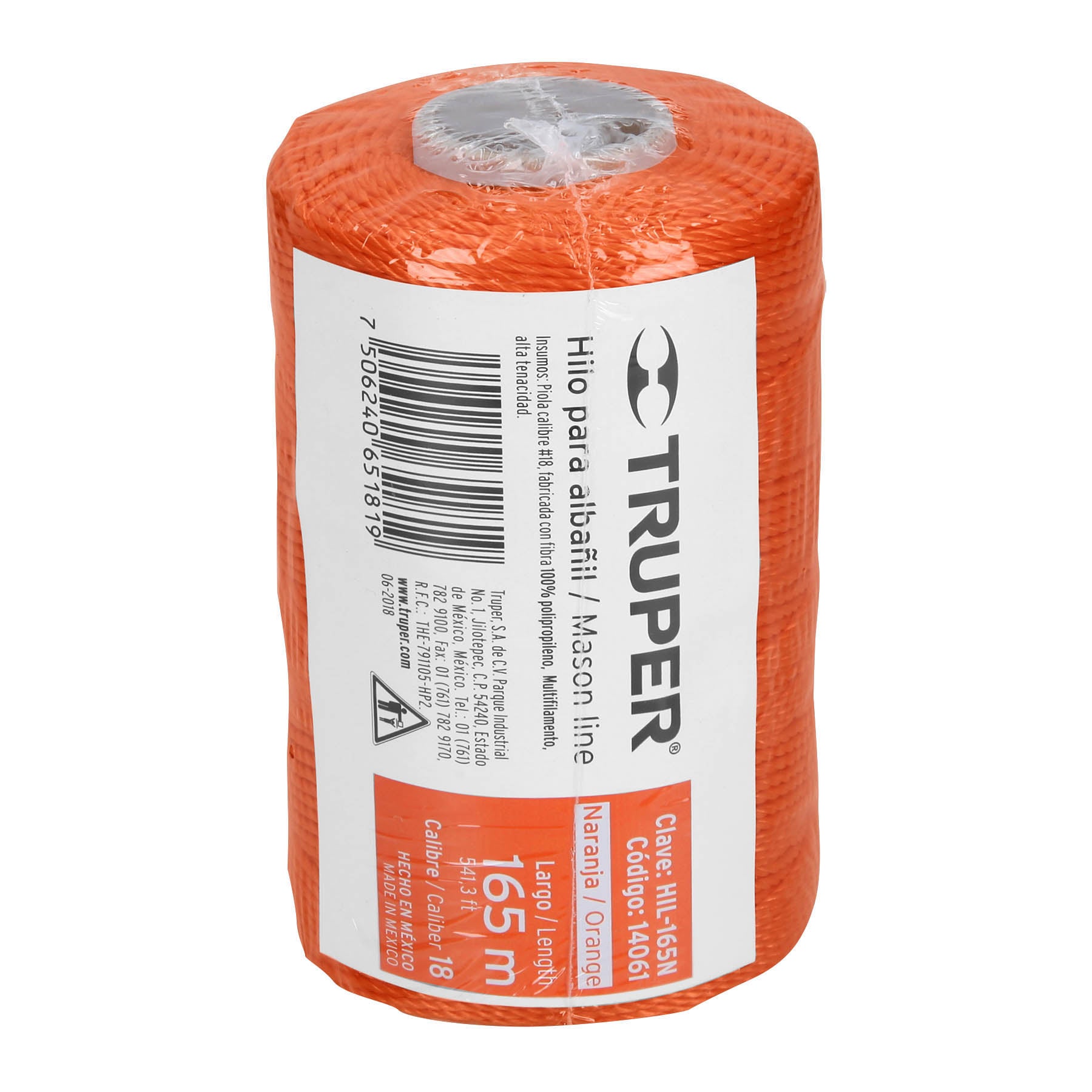 Hilo para albañil, 165 m, naranja