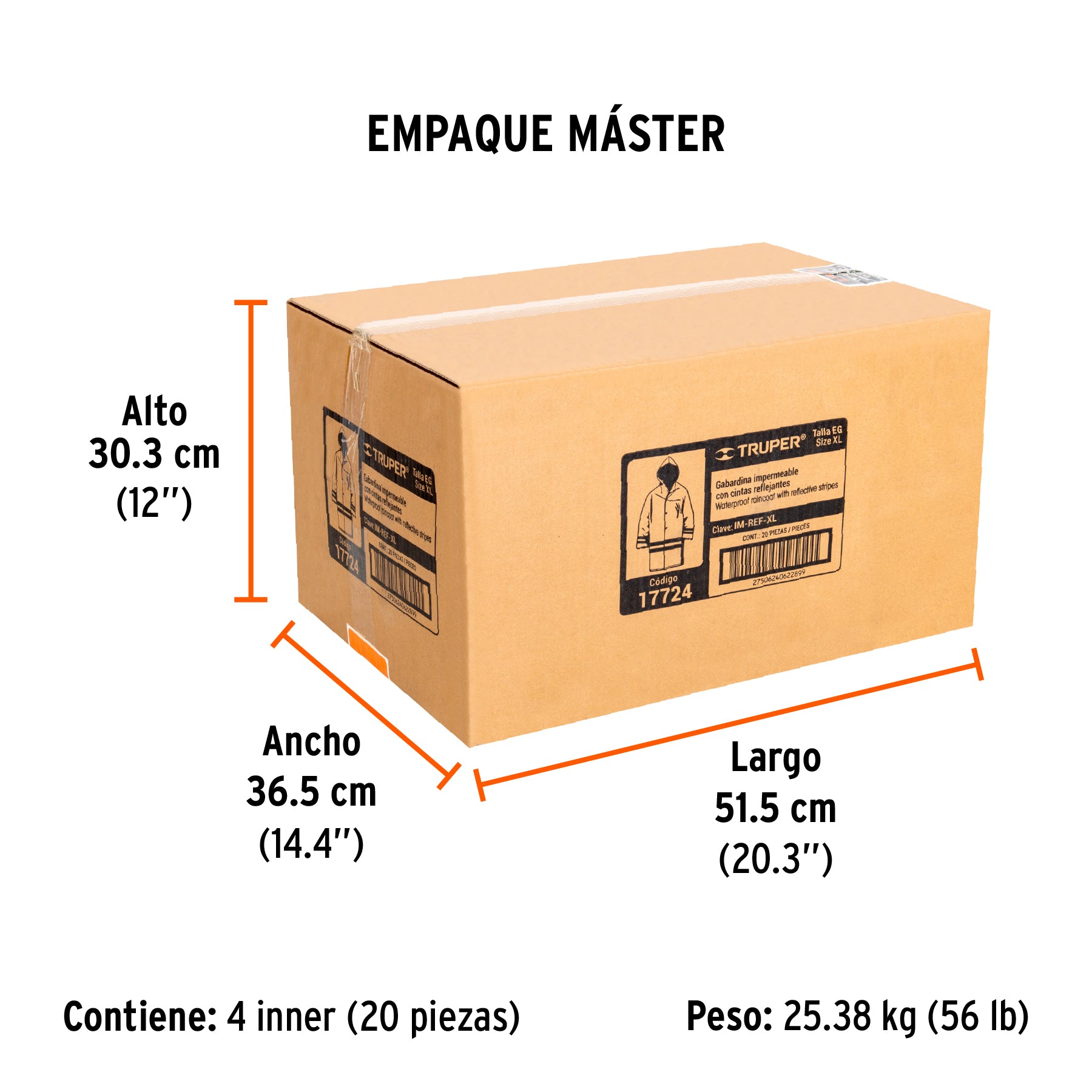 Gabardina impermeable con reflejante, talla extra grande,PVC