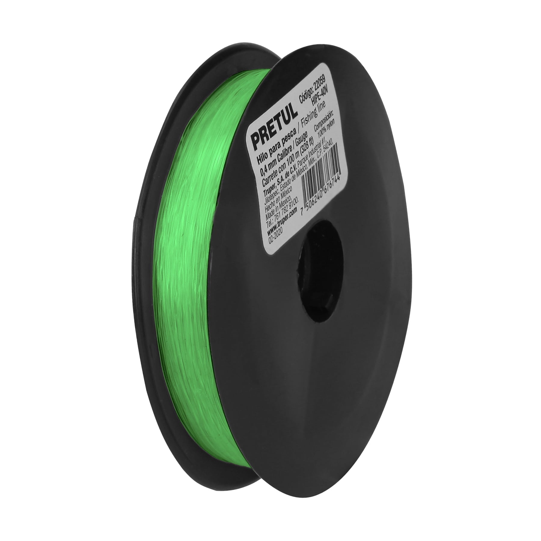 Hilo de nylon para pesca, 0.40 mm,verde