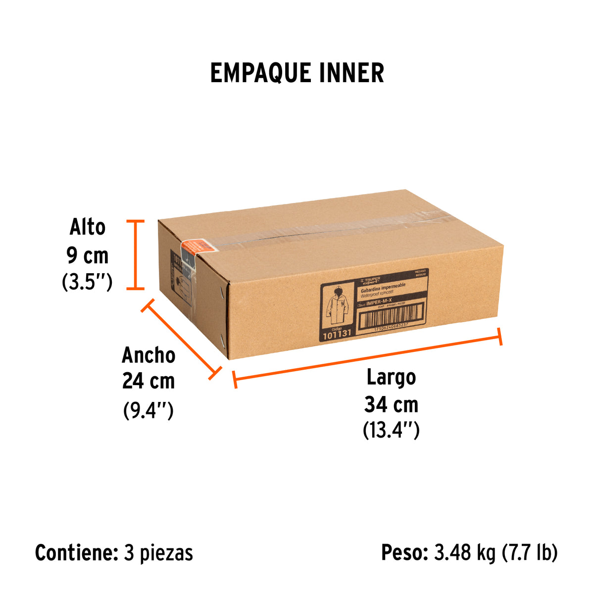 Gabardina impermeable, PVC/poliéster/PVC, 0.35 mm M, Expert