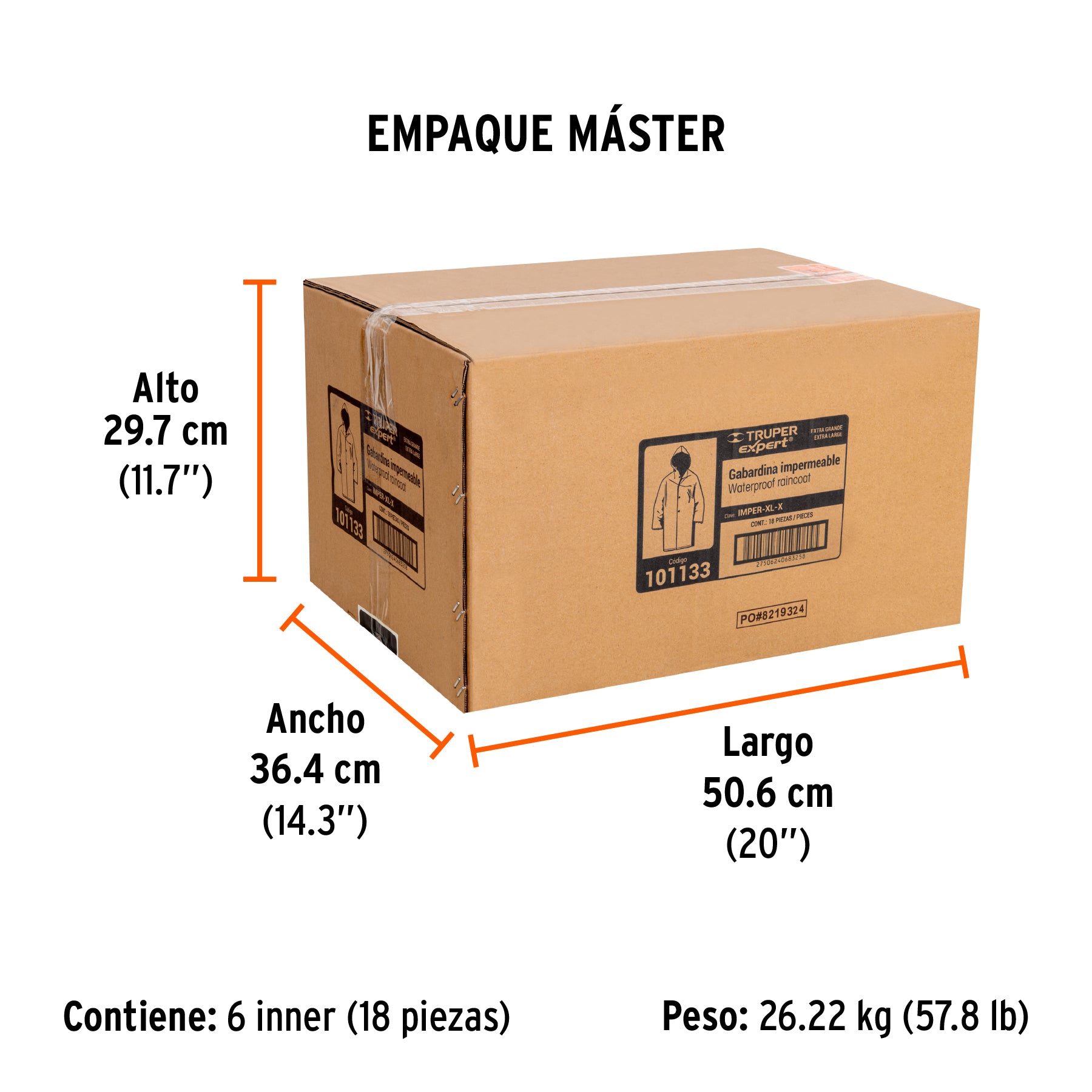 Gabardina impermeable, PVC/poliéster/PVC, 0.35 mm XG, Expert