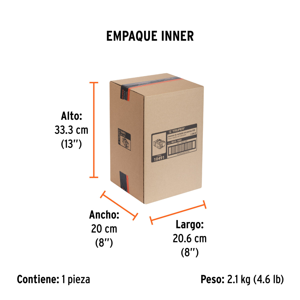 Inversor de corriente de 1200 W