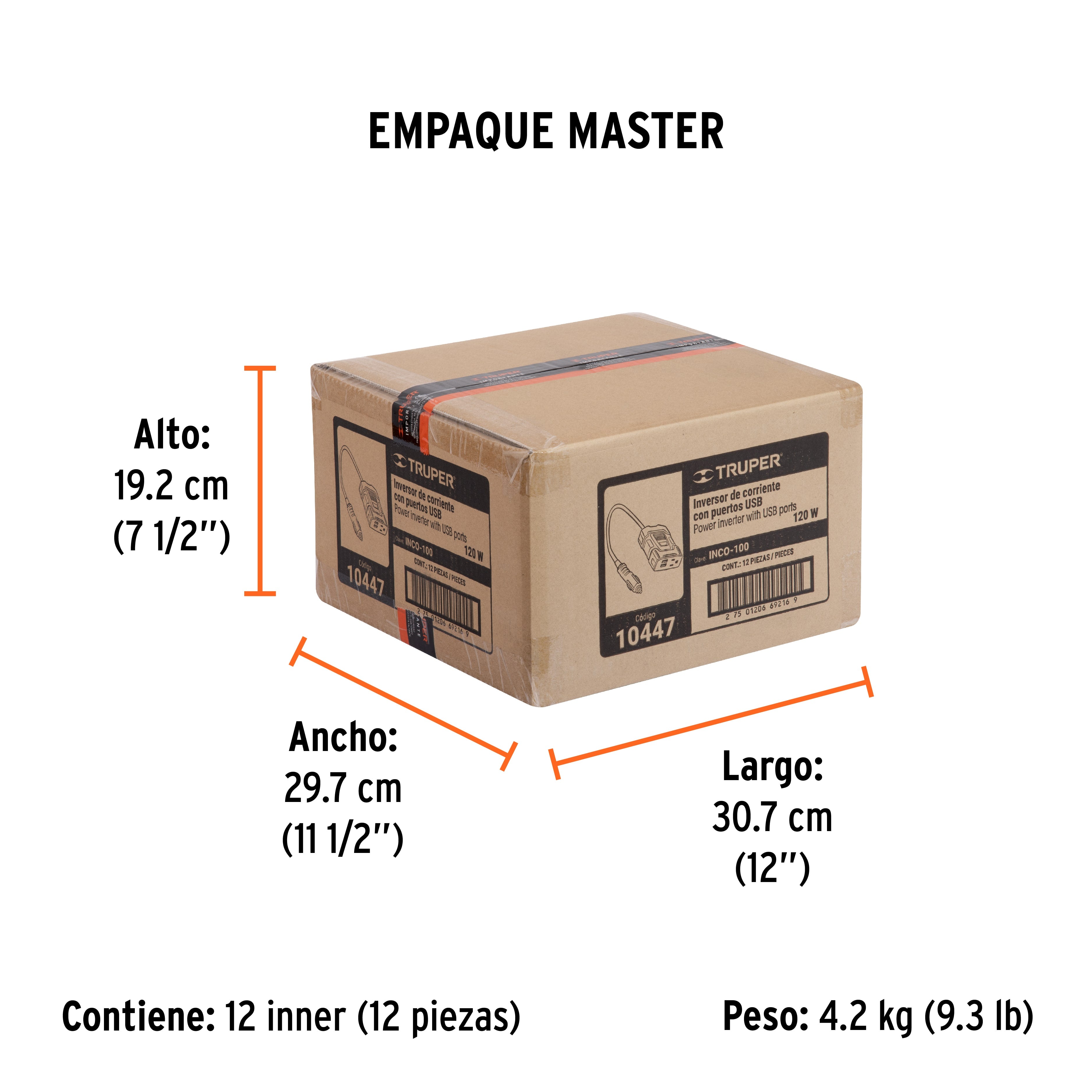 Inversor de corriente 120 W