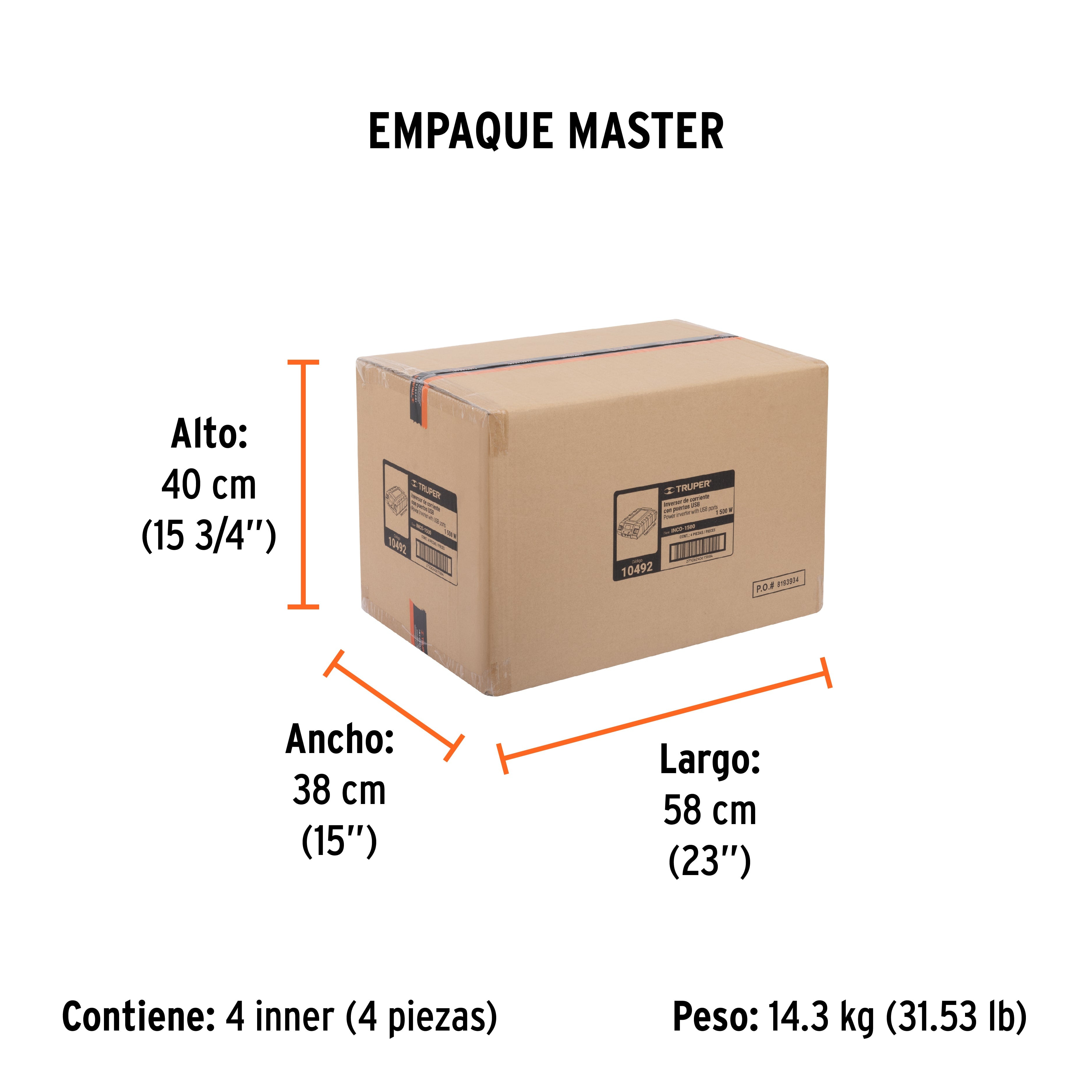 Inversor de corriente de 1500 W