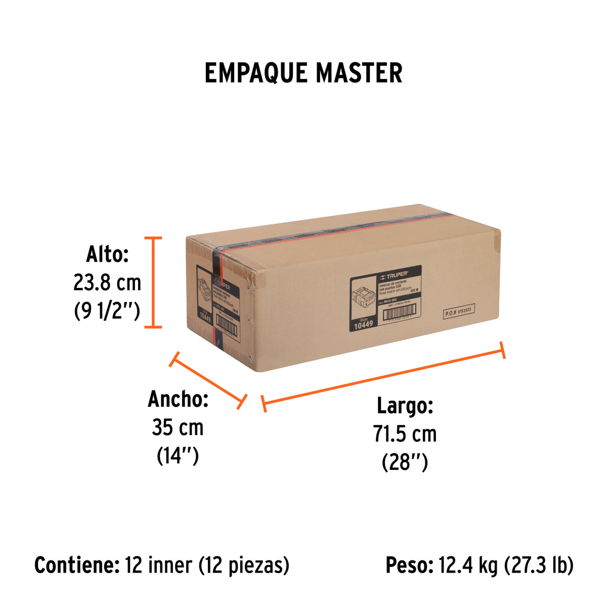 Inversor de corriente 400 W