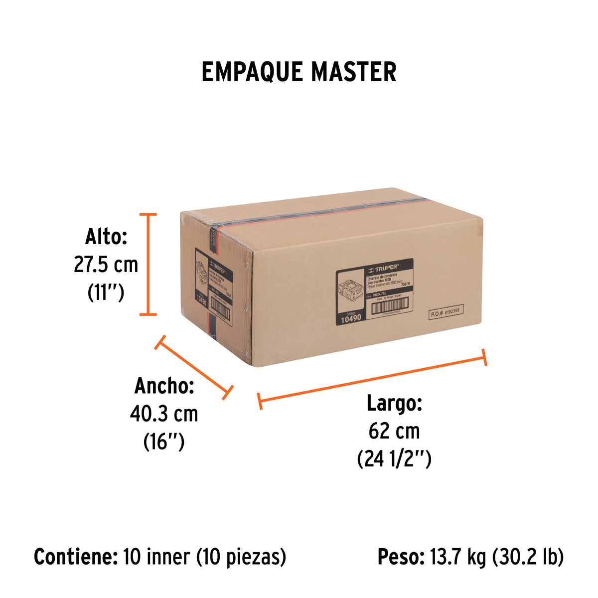Inversor de corriente de 750 W