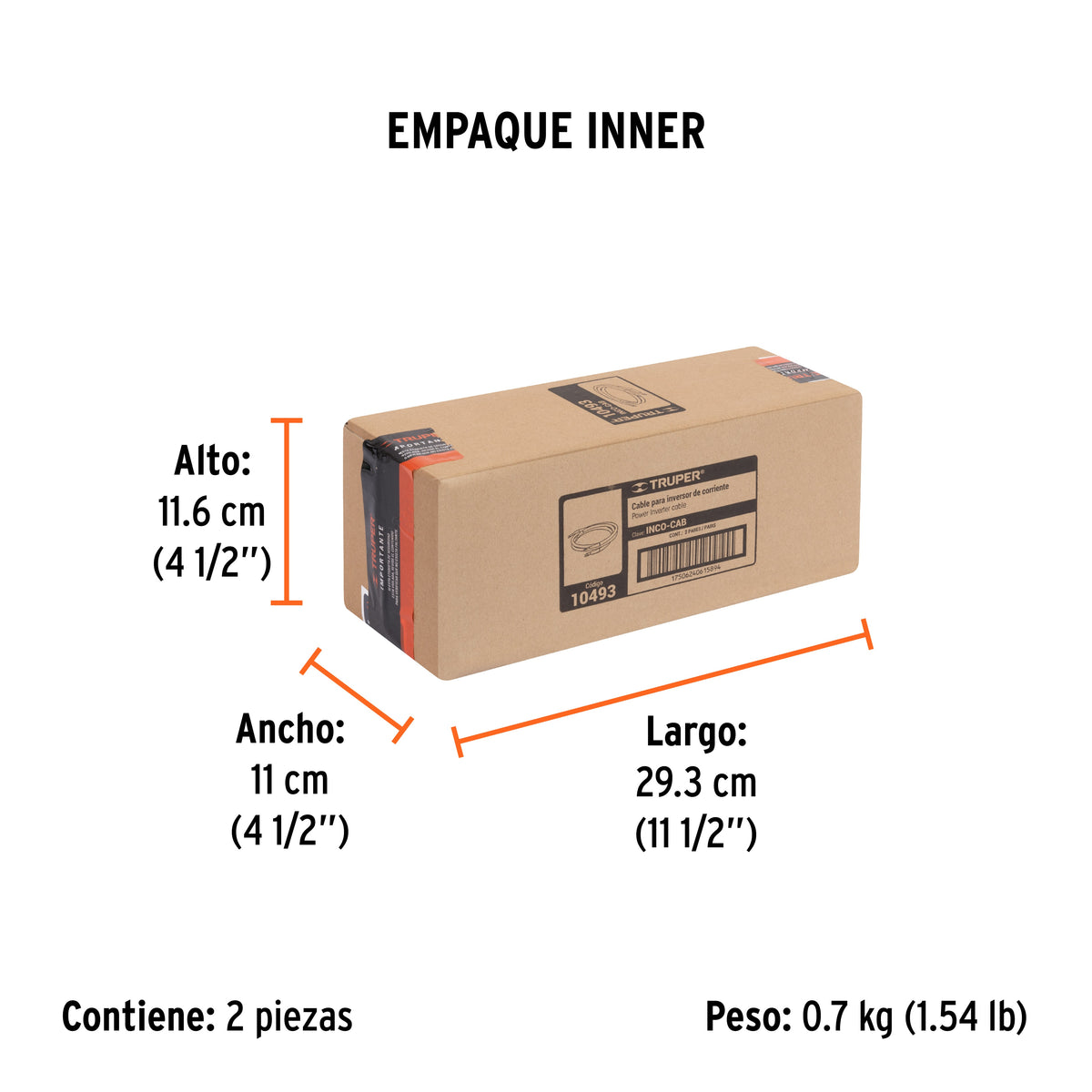 Cable para inversores de 1000 y 1500 W