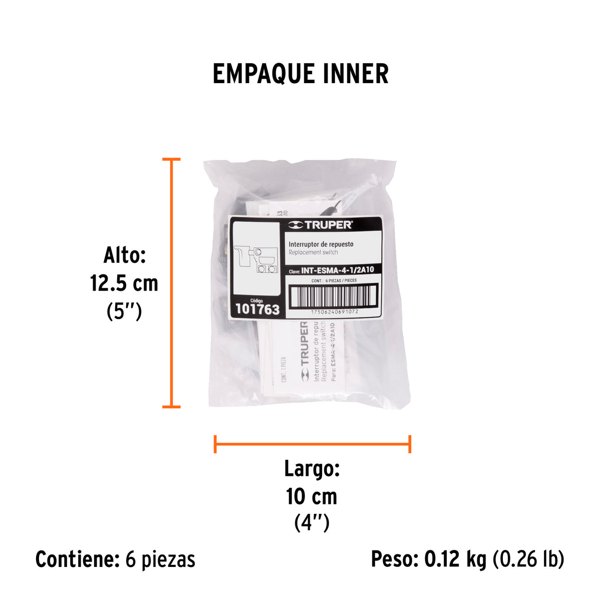 Interruptor de repuesto para ESMA-4-1/2A10, Truper