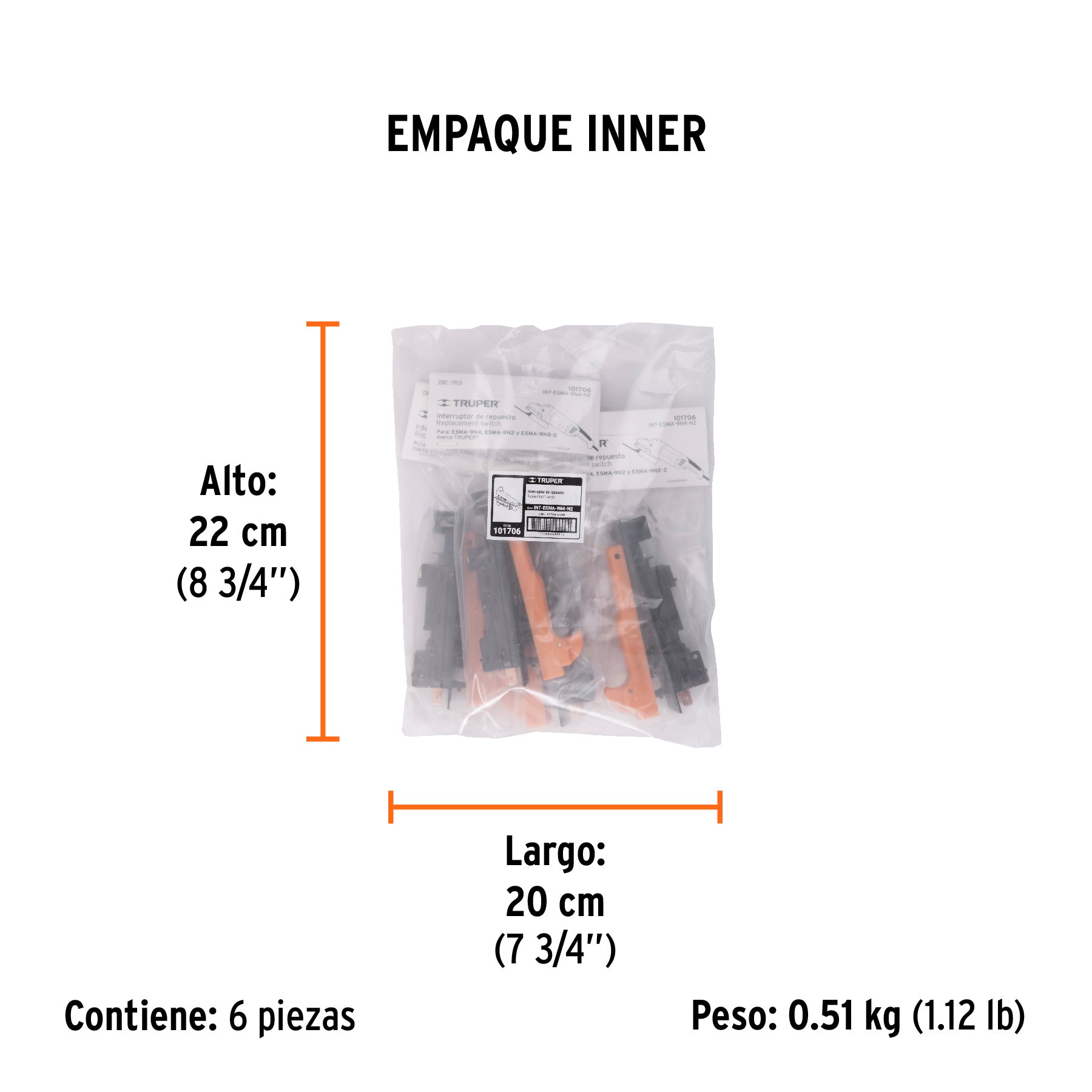 Interruptor de repuesto para ESMA-9N4-N2, Truper