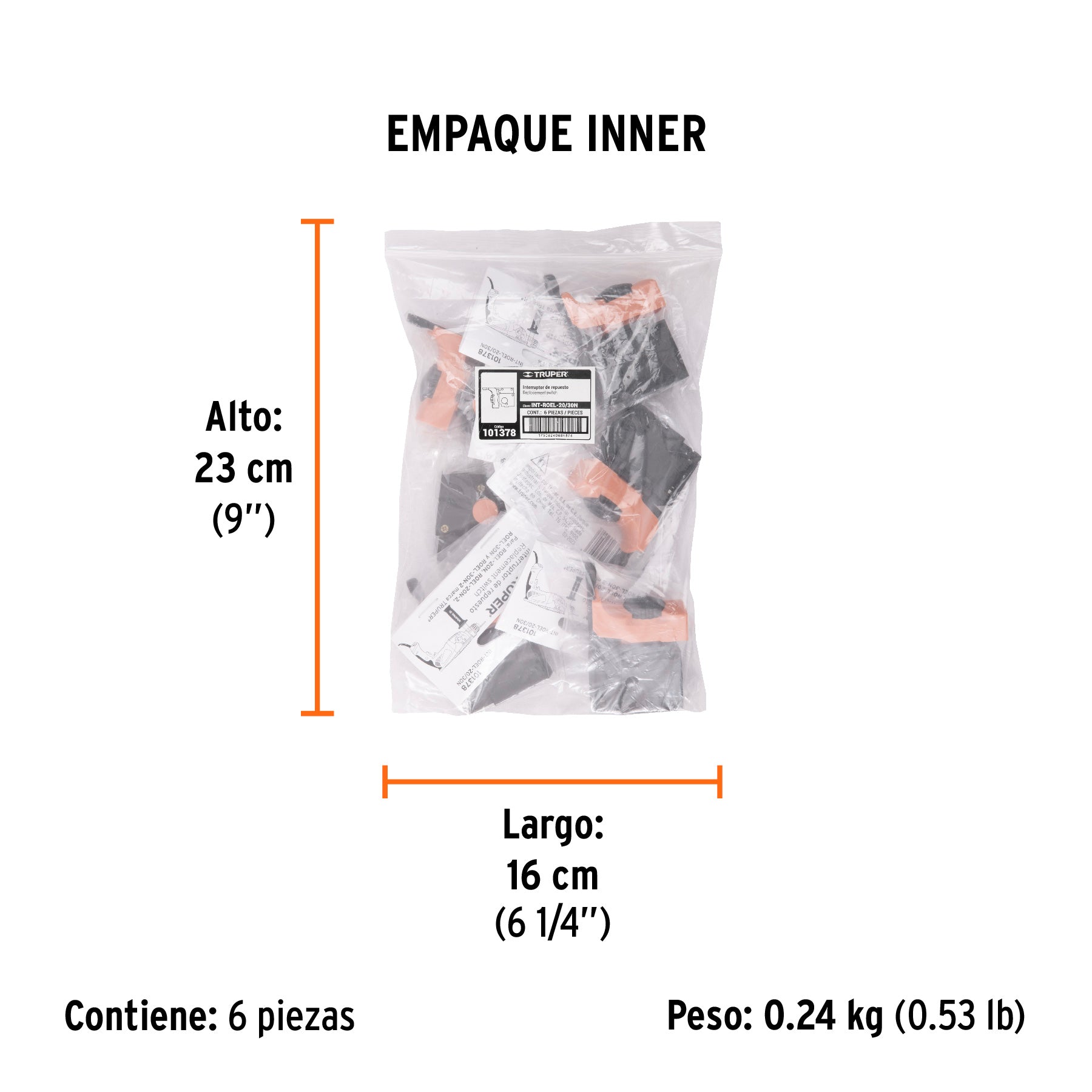 Interruptor de repuesto para ROEL-20/30N, Truper