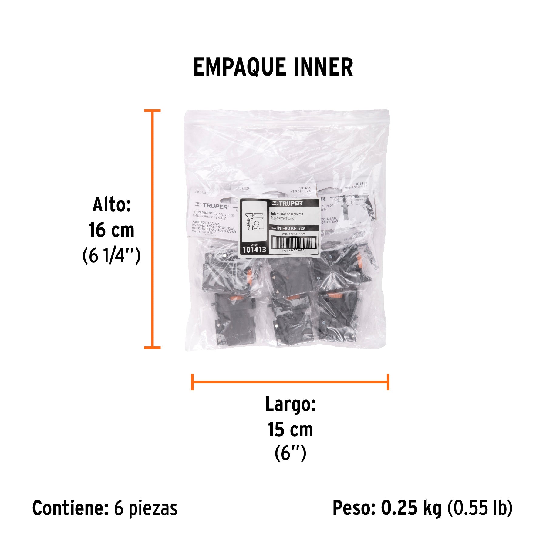 Interruptor de repuesto p/ROTO-1/2A7,ROTO-1/2A8,ROTO-1/2A9