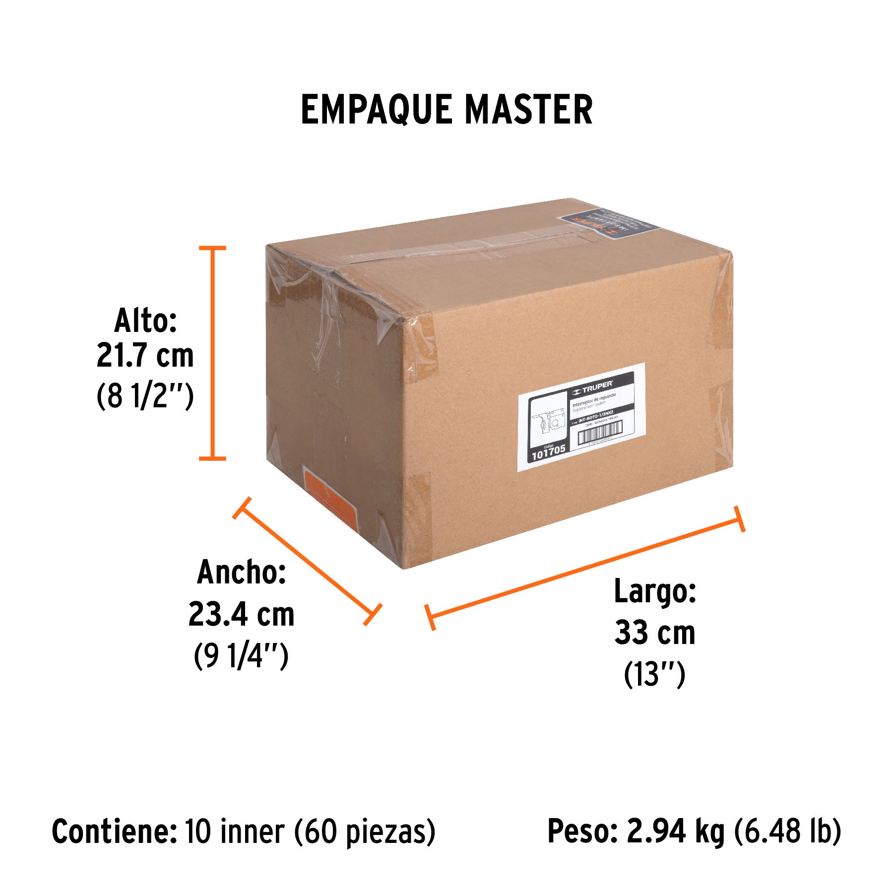 Interruptor de repuesto para ROTO-1/2NX2, Truper