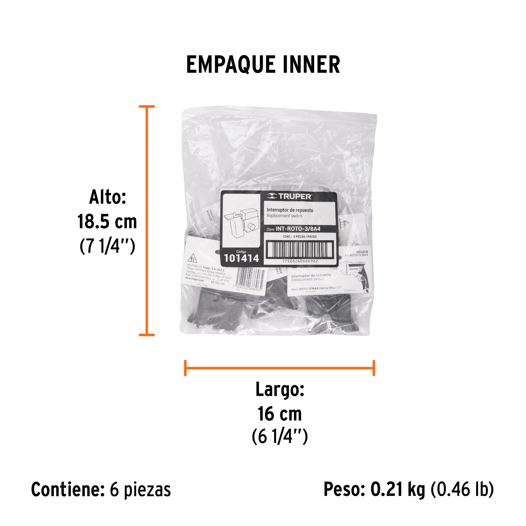 INTERRUPTOR DE REPUESTO PARA ROTO-3/8A4, TRUPER