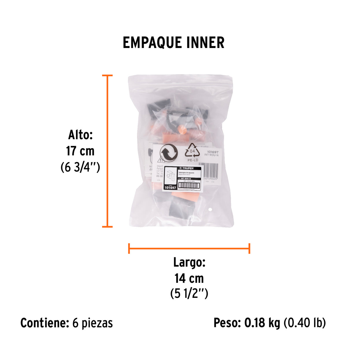 Interruptor de repuesto para ROU-N, Truper