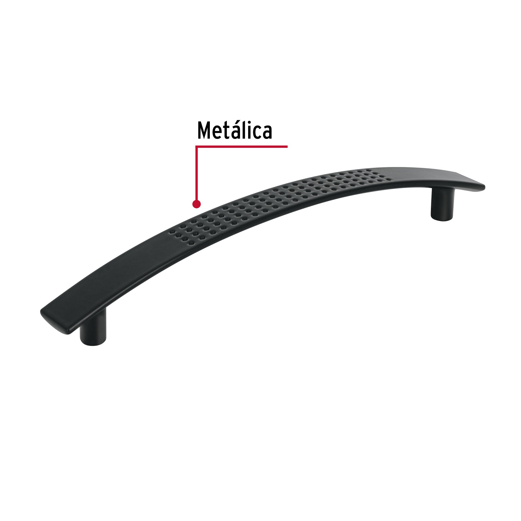 Jaladera de 128mm estilo 'Contempo' acabado negro, Hermex