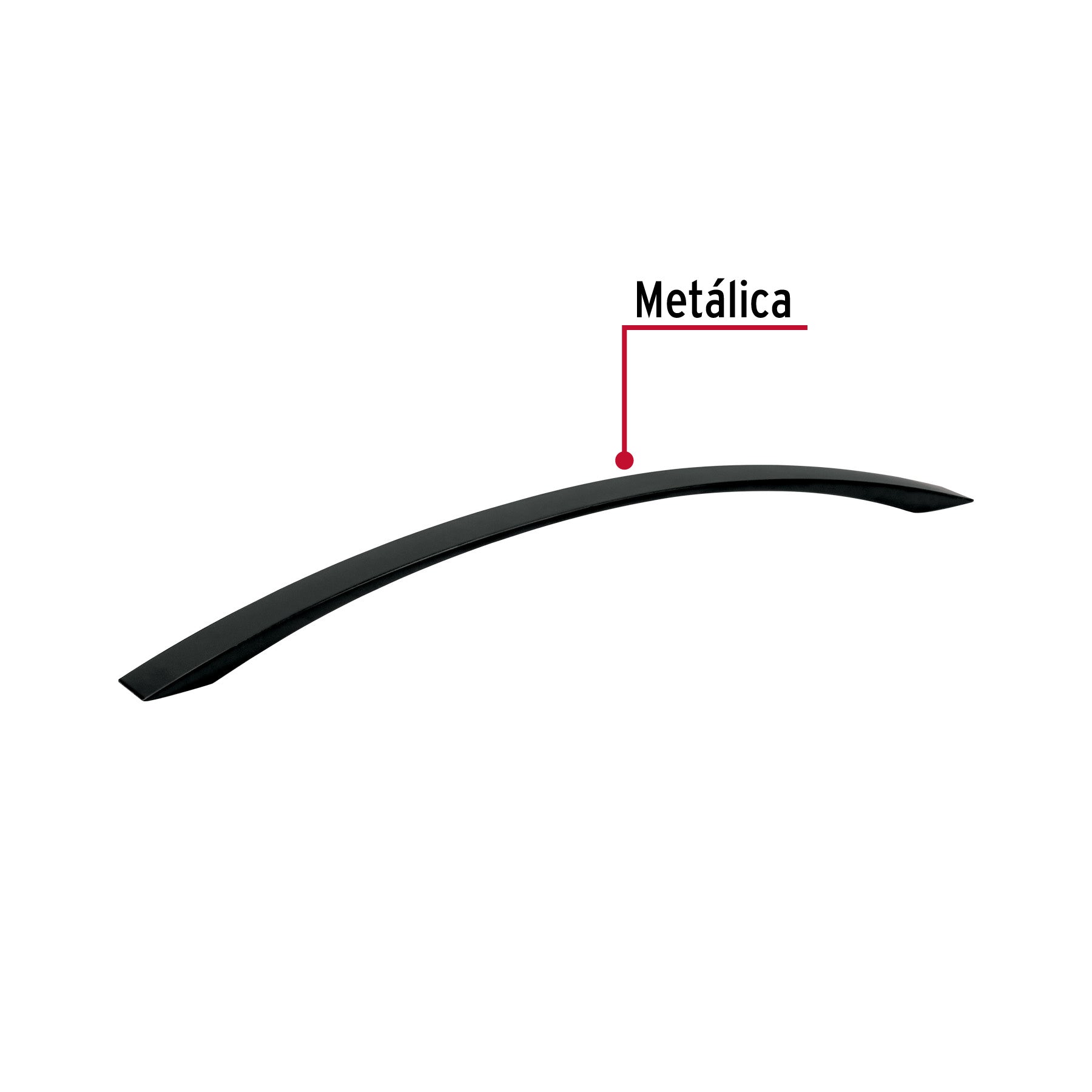 Jaladera de 224mm estilo 'Moderno' acabado negro, Hermex